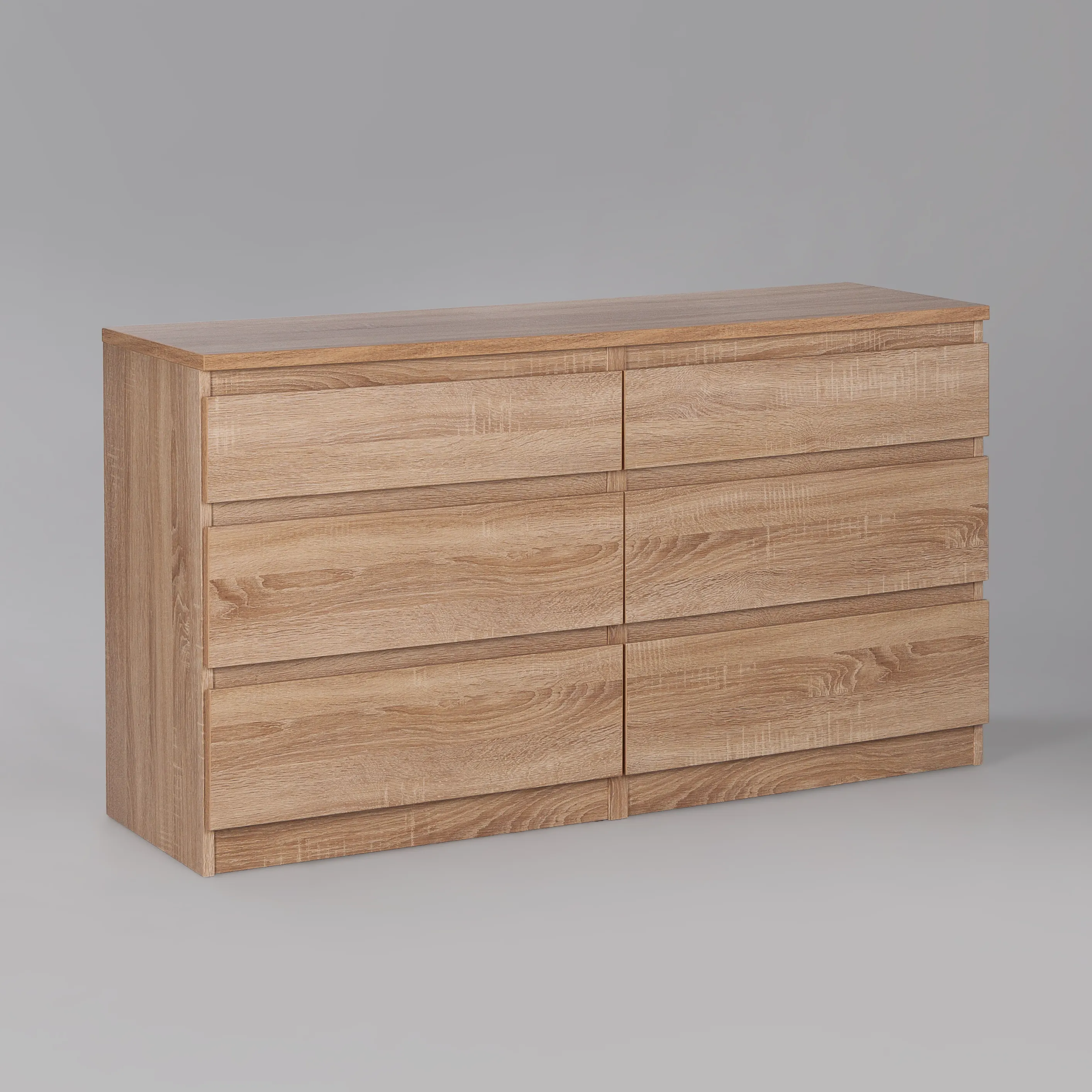 2.03.02.080.3 КАСТОР комод 6 ящиков RU сонома