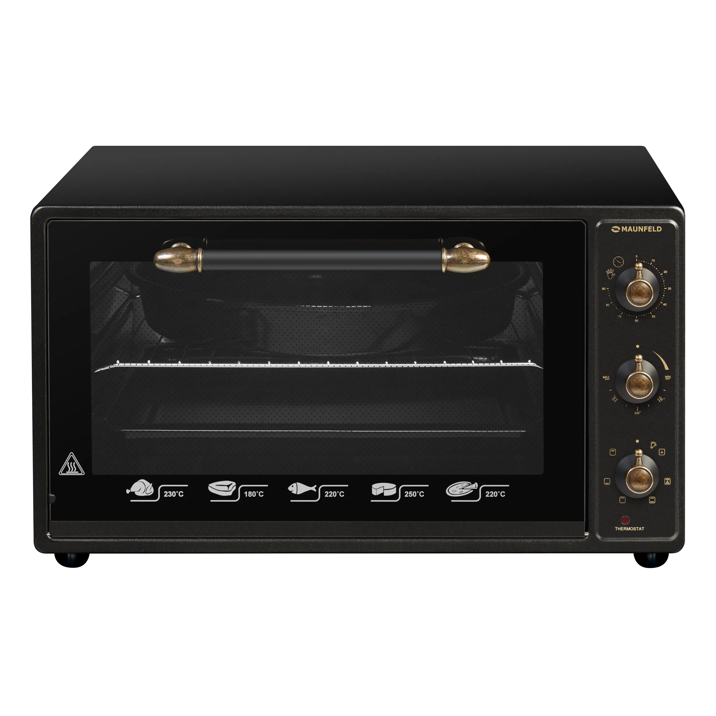 Мини-печь MAUNFELD CEMOA.456.RBG Черный Мини-печь MAUNFELD CEMOA.456.RBG Черный