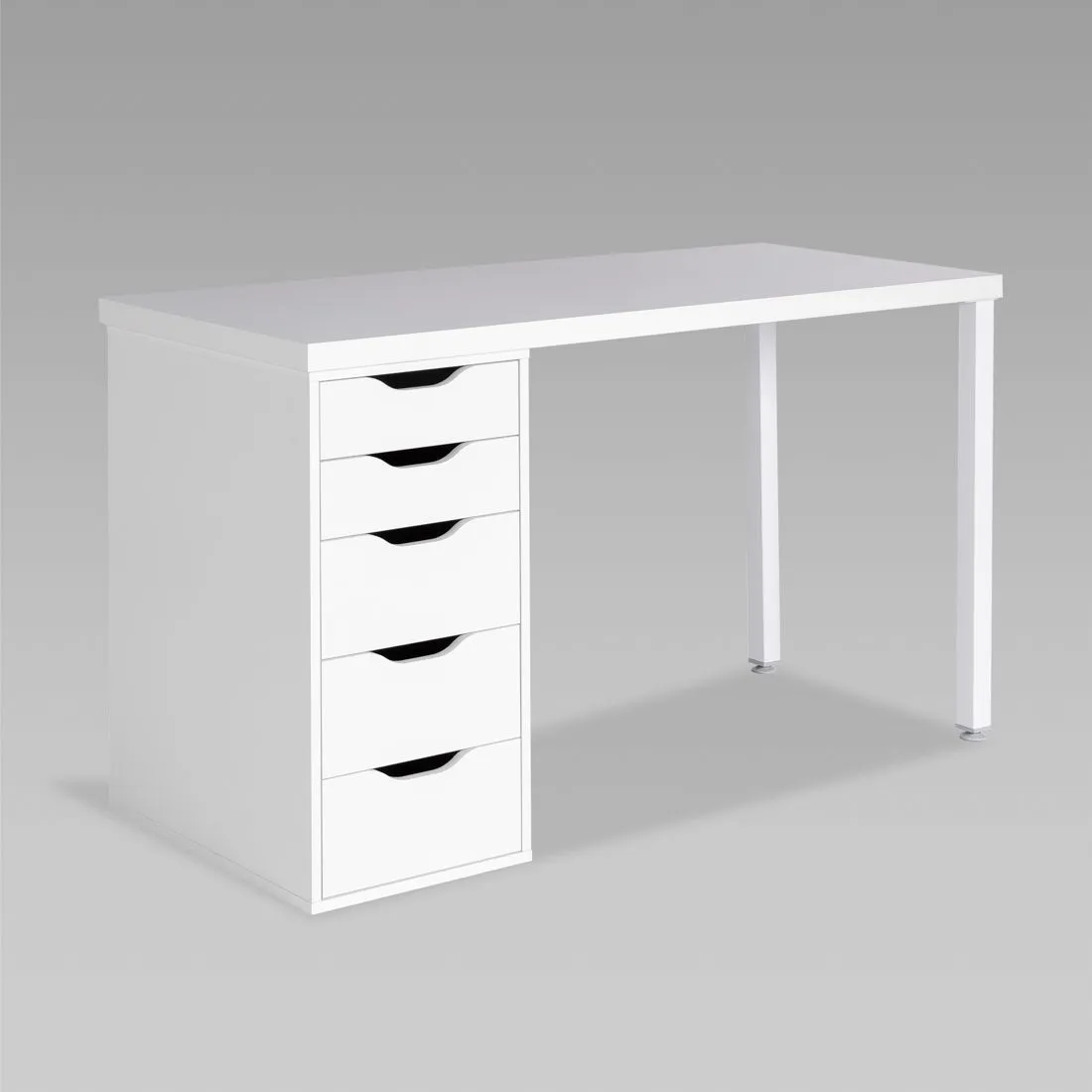 S00432 Ингар 1/5Т стол письменный 120x75x55, белый