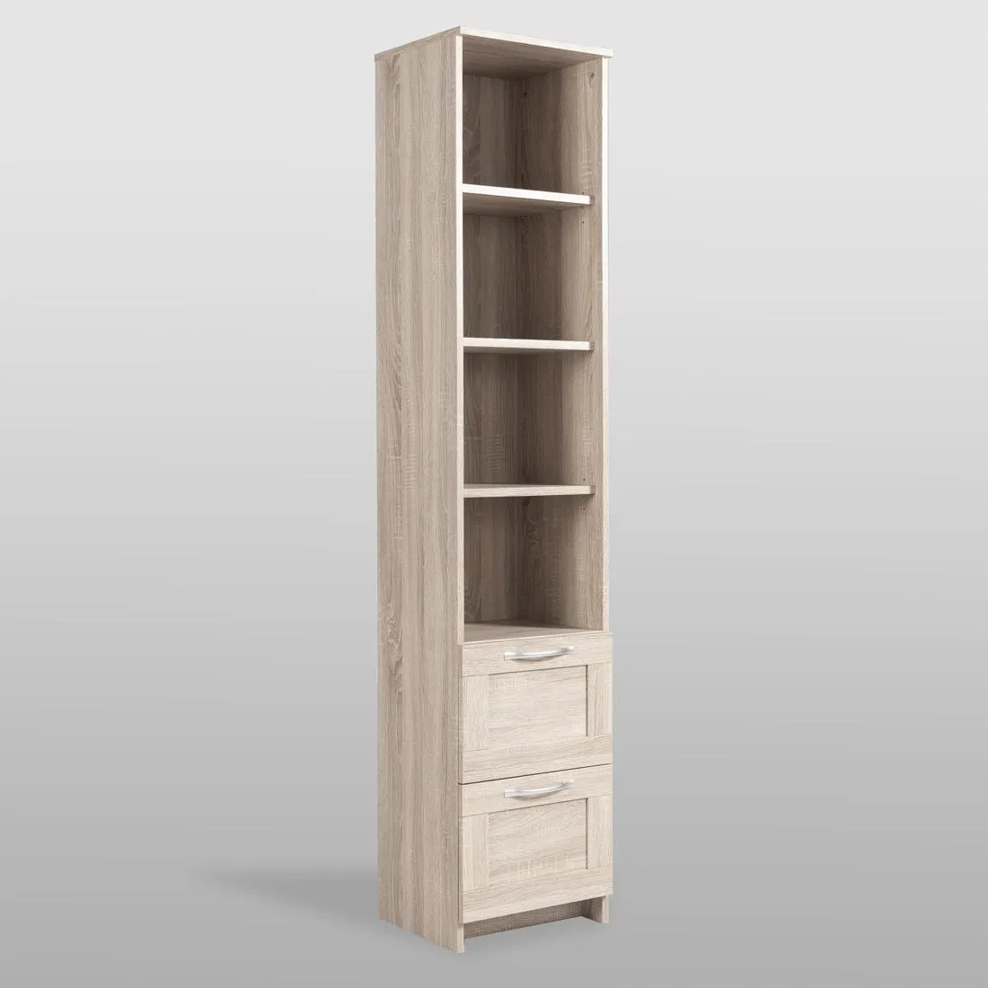 2.02.07.140.3 СИРИУС стеллаж 2 ящика 39х190 сонома RU 2.02.07.140.3 СИРИУС стеллаж 2 ящика 39х190 сонома RU