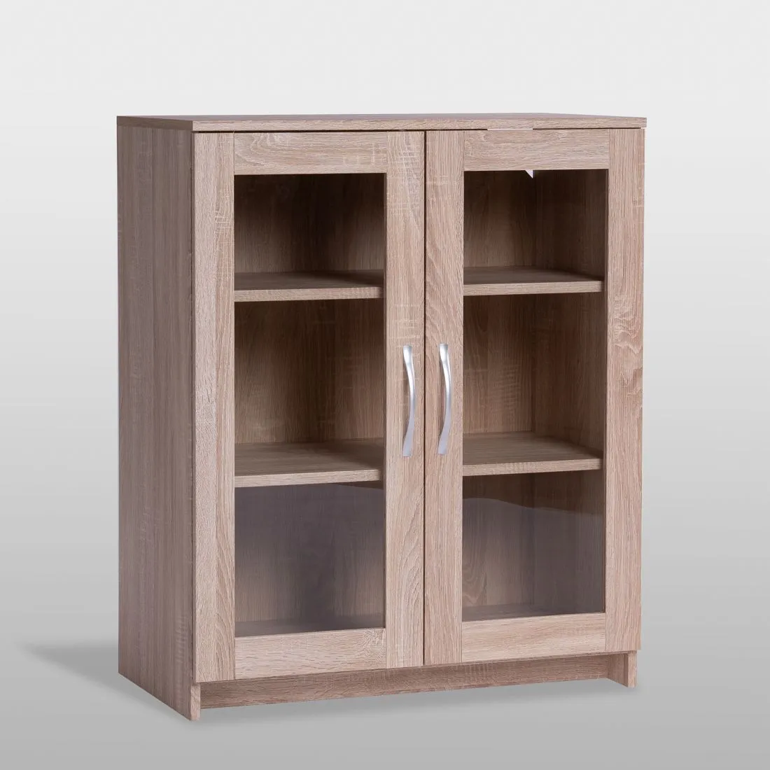 2.02.03.360.3 СИРИУС тумба 2 двери со стеклом 78х95 сонома RU