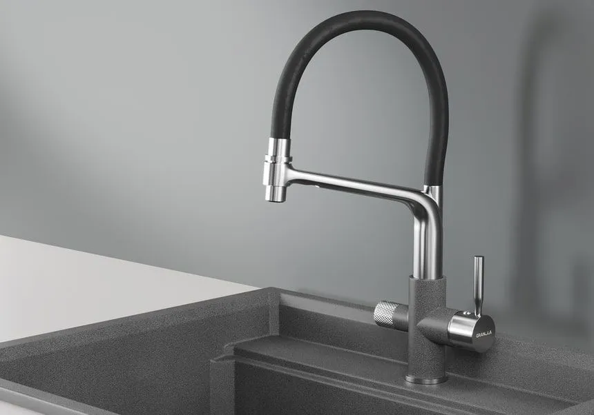 0075, ГРАФИТ (ЧЁРНО-СЕРЫЙ), СМЕСИТЕЛЬ КУХОННЫЙ 0075, ГРАФИТ (ЧЁРНО-СЕРЫЙ), СМЕСИТЕЛЬ КУХОННЫЙ