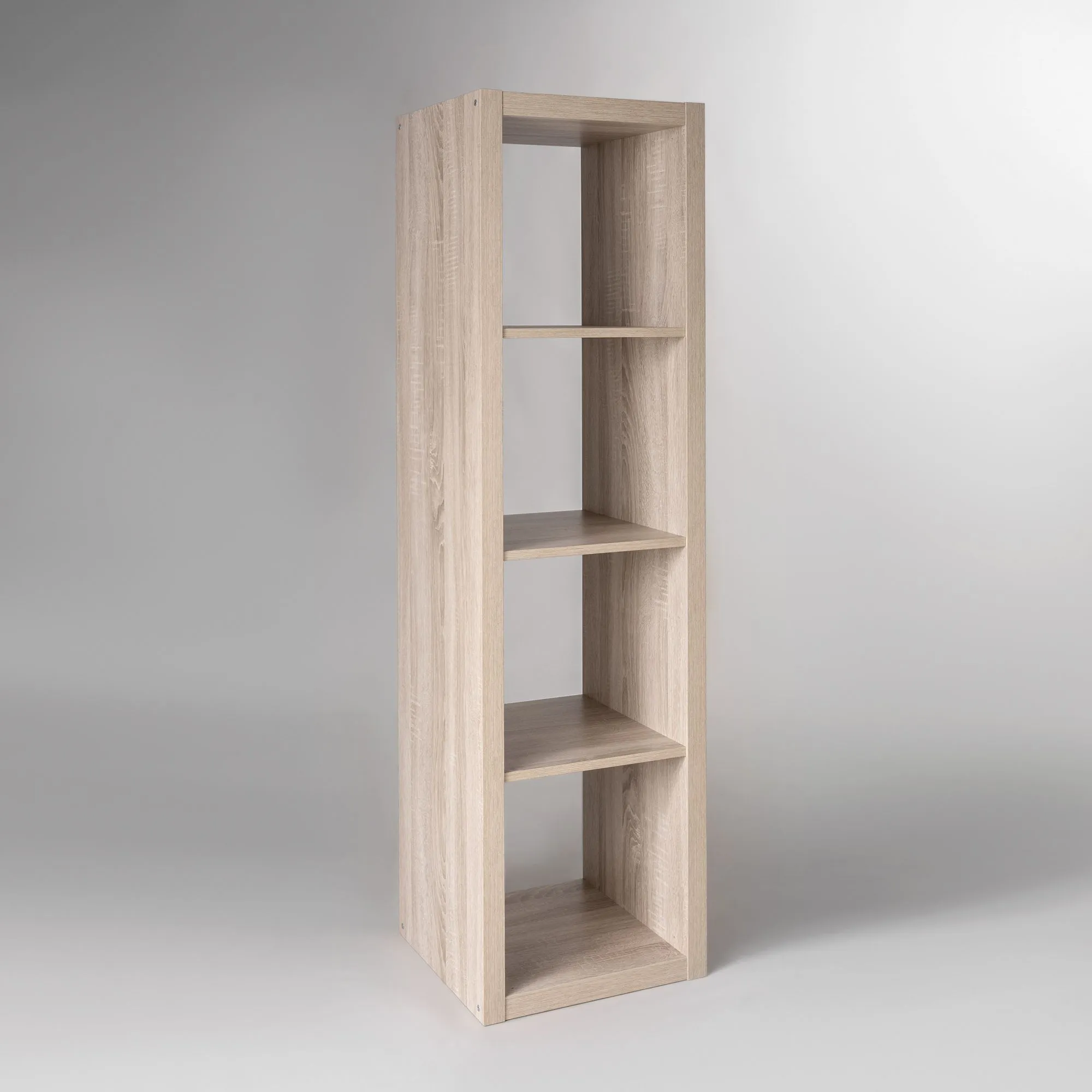 S00630 Фора 4Л стеллаж 146x41х38, дуб беленый