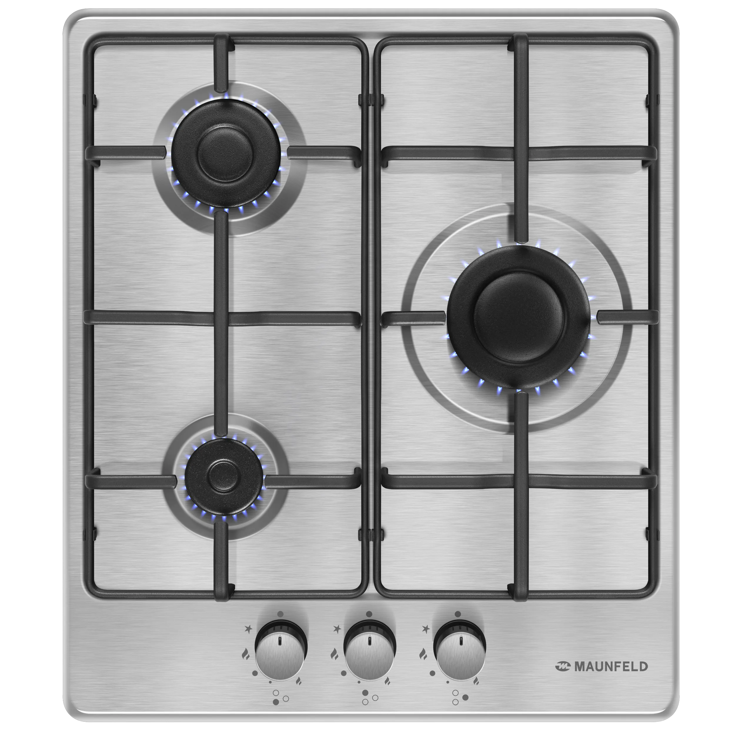 Газовая варочная панель MAUNFELD EGHS.43.3STS-ES Нержавеющая сталь