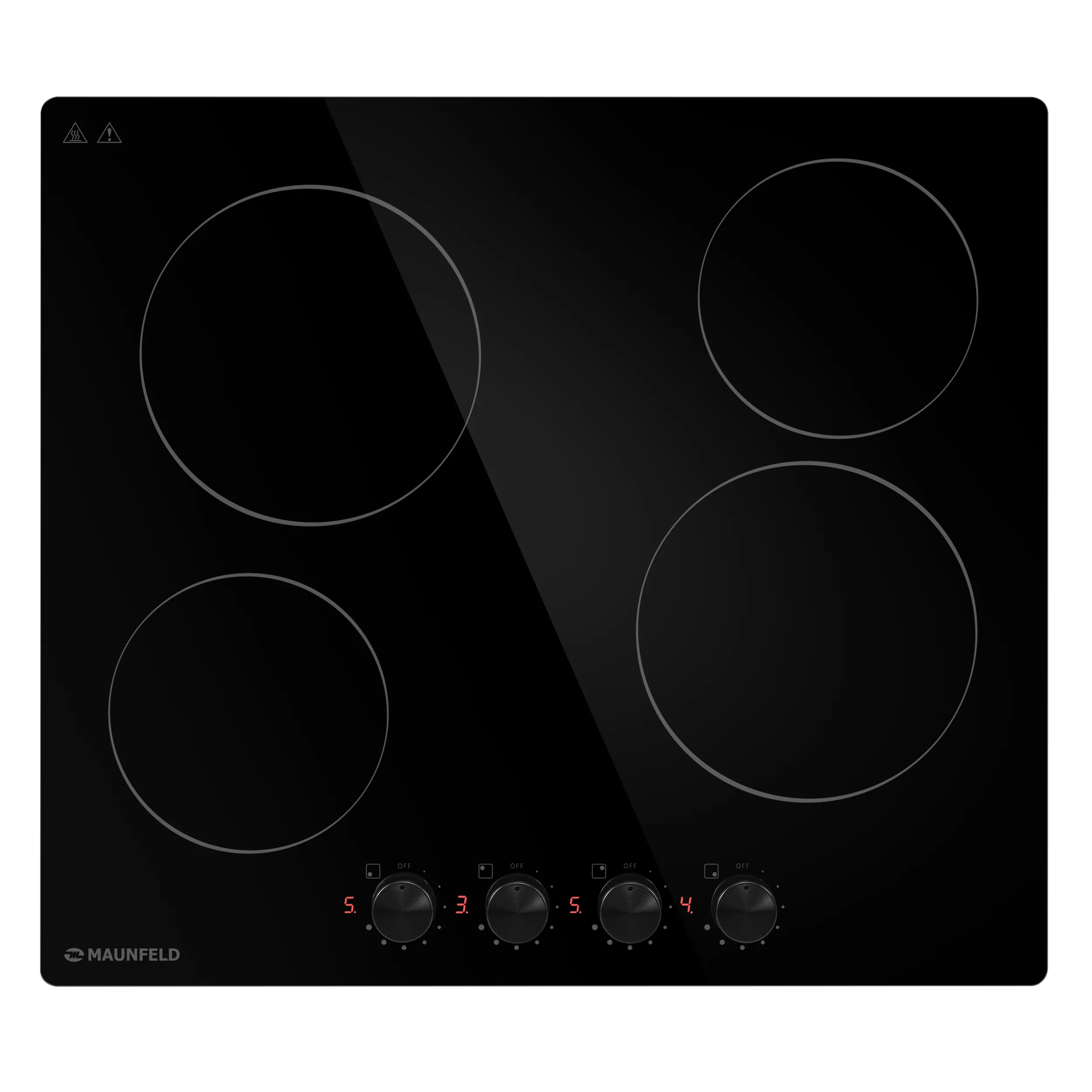 Электрическая варочная панель MAUNFELD CVCE594M Черный/черная фурнитура