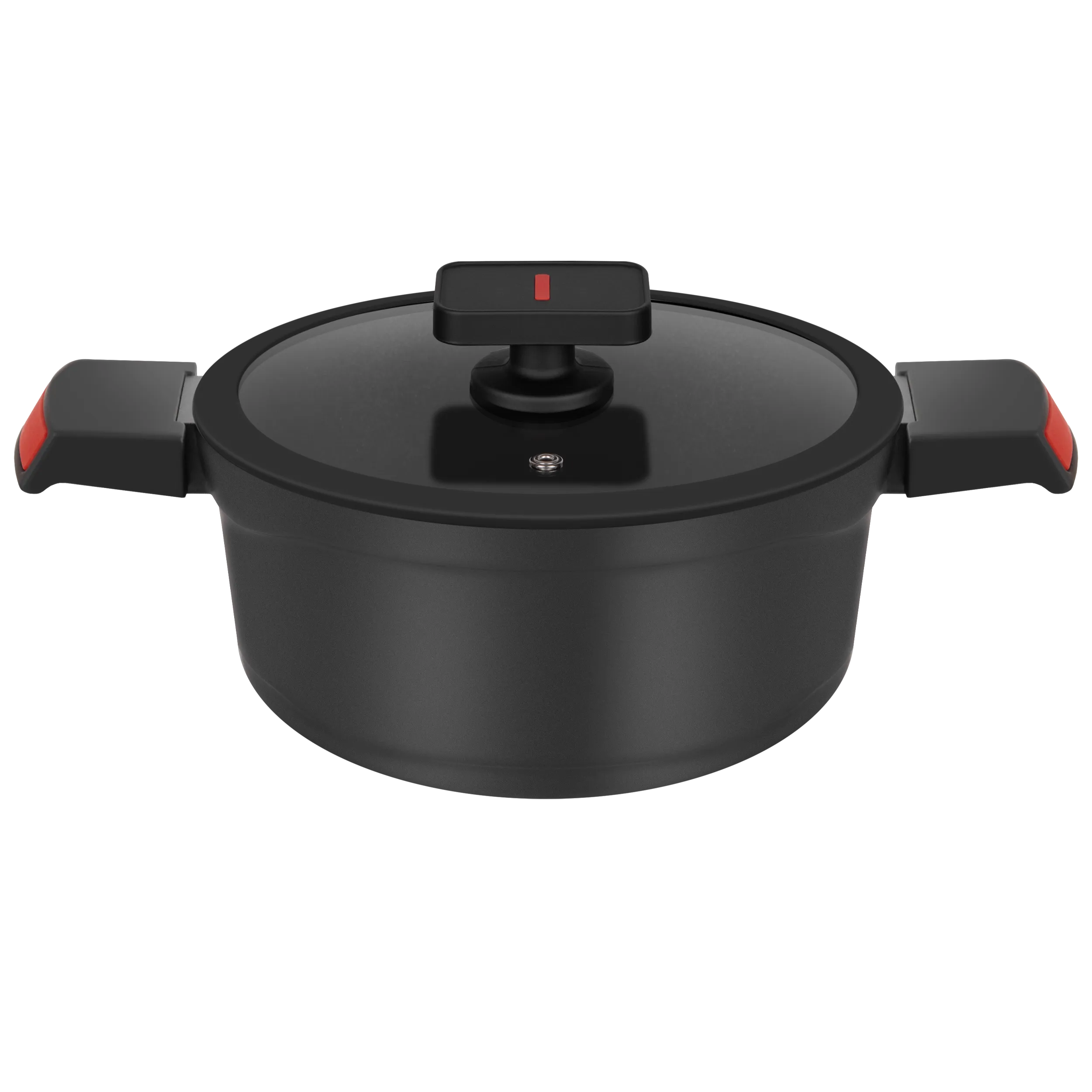 Кастрюля  с крышкой MAUNFELD AURORA MF24ARR1CS из литого алюминия, 24*12см Черный