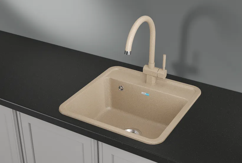 5001, БЕЖЕВЫЙ, кухонная мойка, СтандАРТ кварц