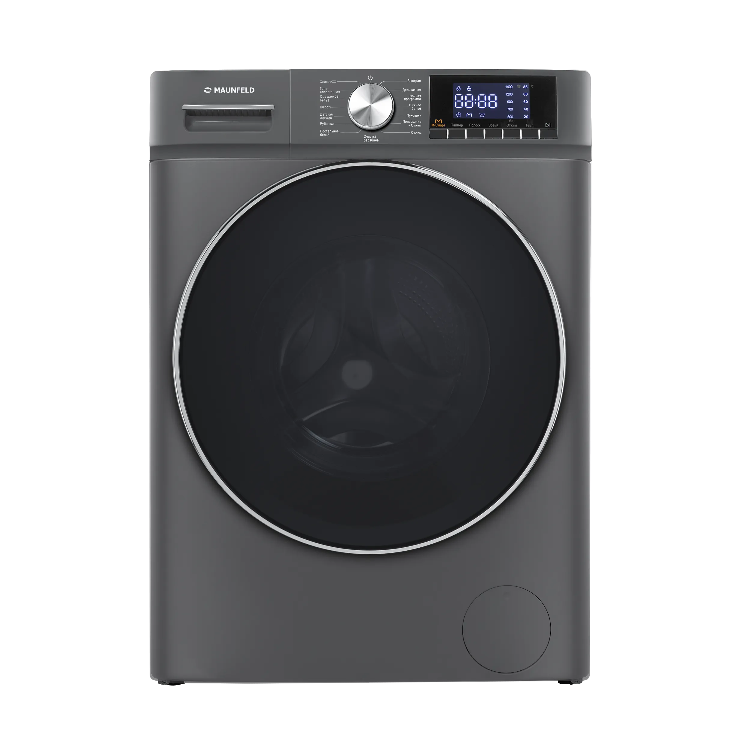 Стиральная машина c инвертором и паром MAUNFELD MFWM127I02 Графитовый
