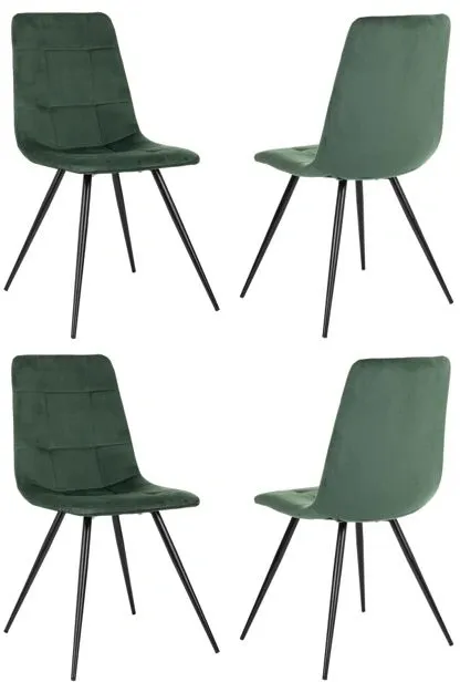 Стул для дома Бюрократ CH-K1_4 комплект 4шт зеленый Holland 30 металл черный на ножках (CH-K1_1/HL30_4)