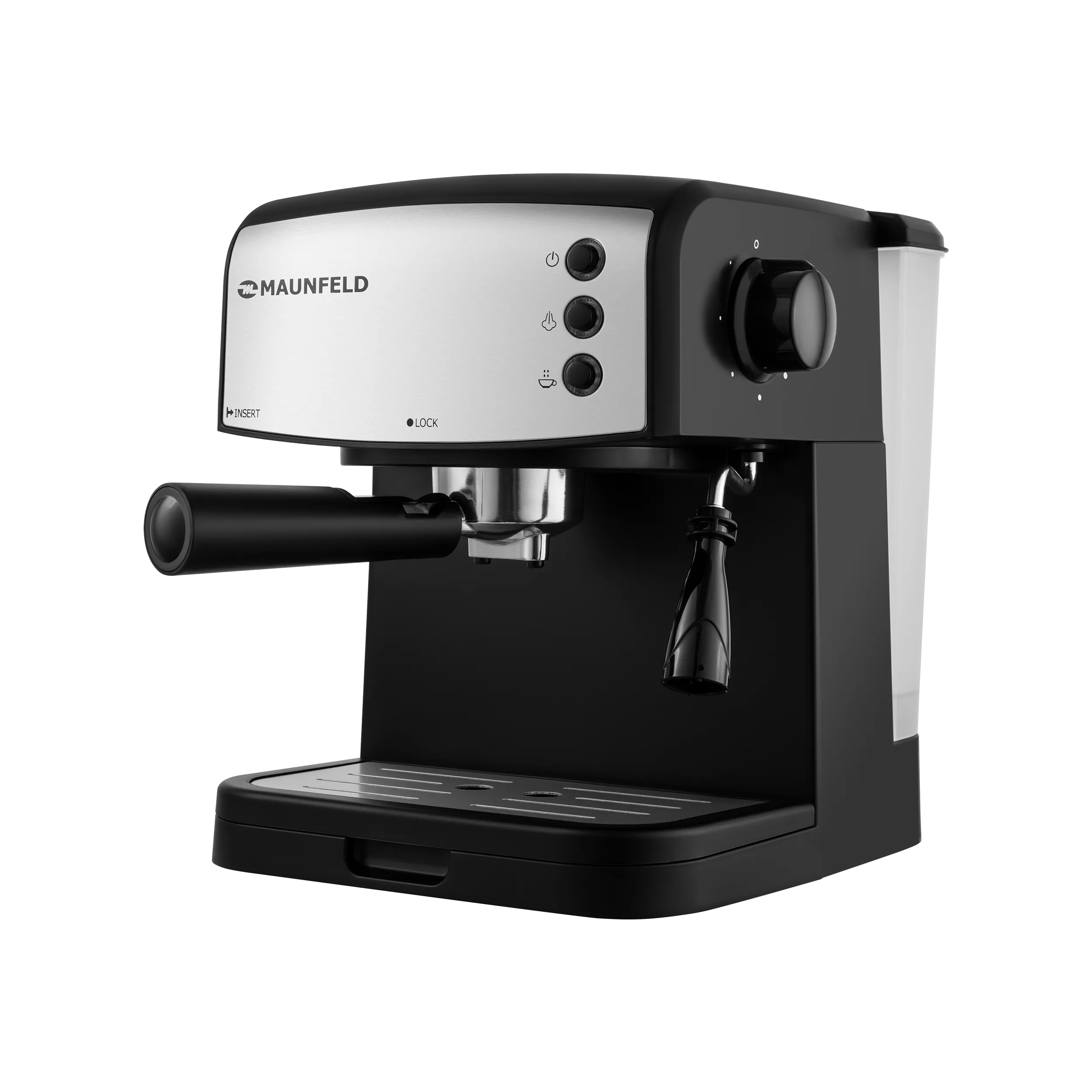 Кофемашина рожкового типа MAUNFELD MF-734BK Черный