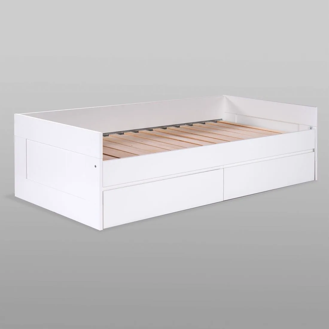 2.02.08.450.1 СИРИУС кровать раздвижная с ящиками 90х200 белая RU 2.02.08.450.1 СИРИУС кровать раздвижная с ящиками 90х200 белая RU