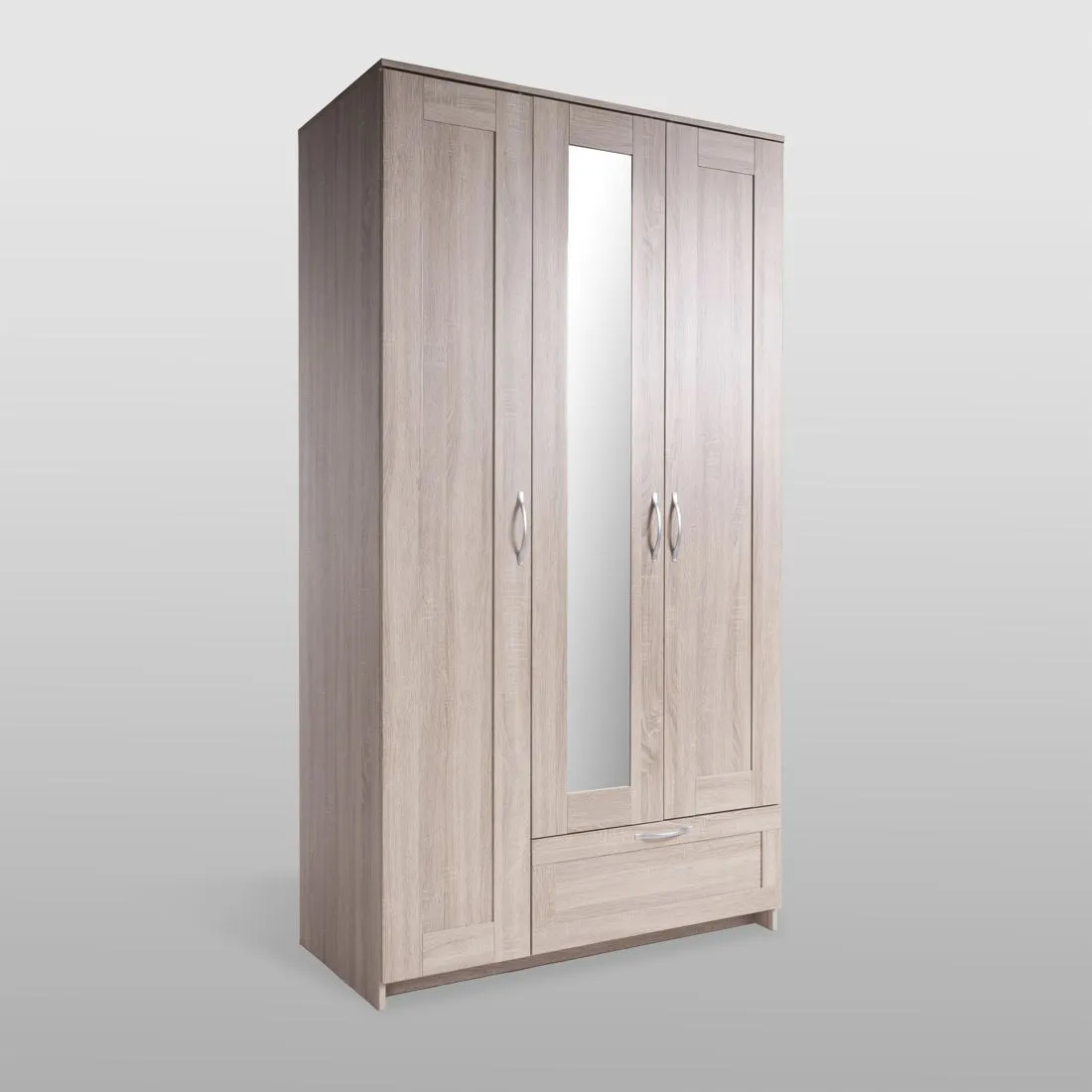 2.02.01.510.3 СИРИУС шкаф 3 двери и 1 ящик 117х59х220 сонома RU (с 1 зеркалом) 2.02.01.510.3 СИРИУС шкаф 3 двери и 1 ящик 117х59х220 сонома RU (с 1 зеркалом)