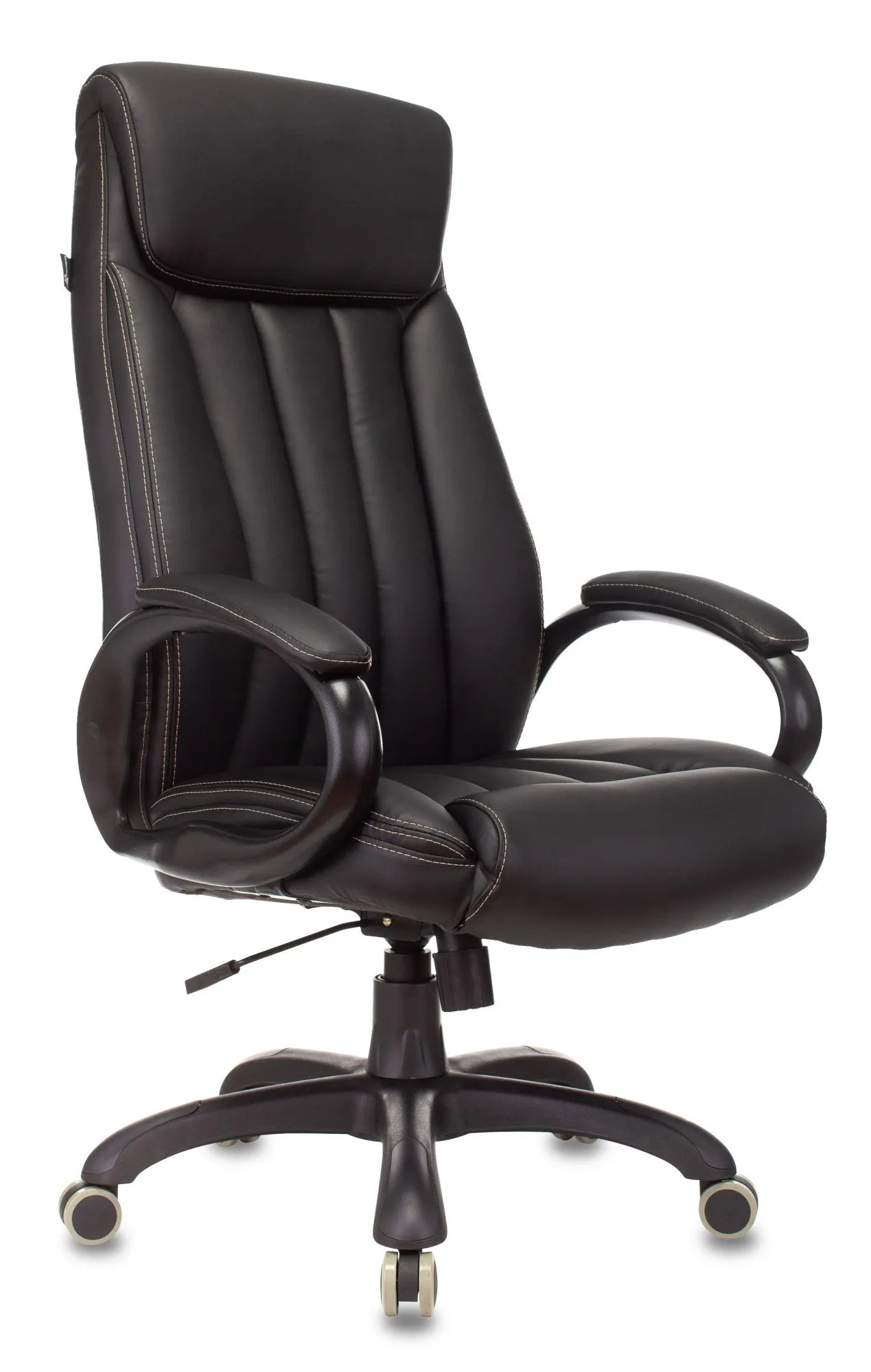 Кресло руководителя Бюрократ T-9922N черный экокожа крестов. пластик