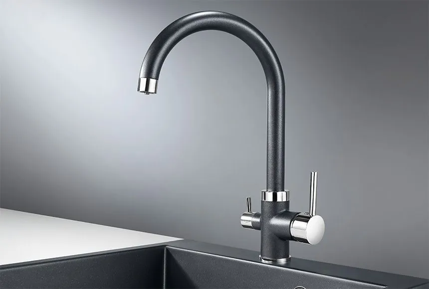 2168, ШВАРЦ (чёрный металлик), СМЕСИТЕЛЬ КУХОННЫЙ 2168, ШВАРЦ (чёрный металлик), СМЕСИТЕЛЬ КУХОННЫЙ