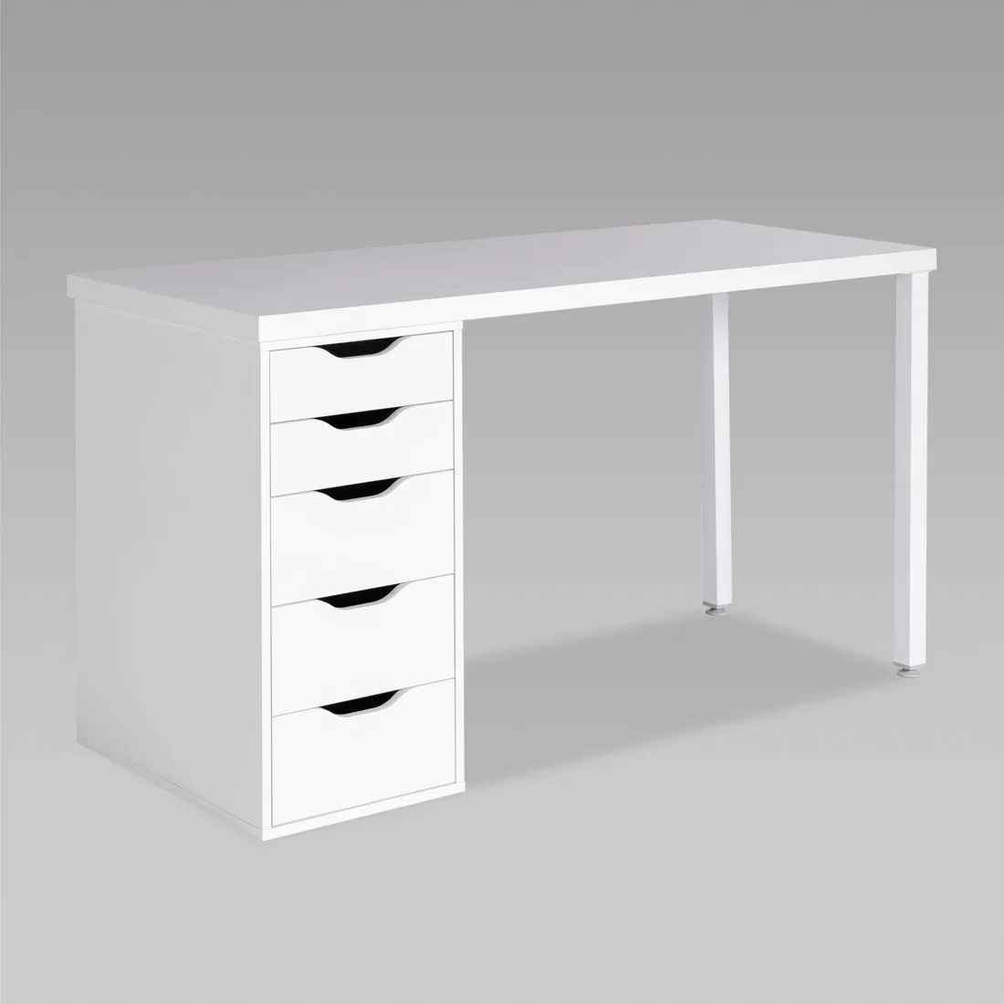 S00456 Ингар 2/5Т стол письменный 140x75x55, белый