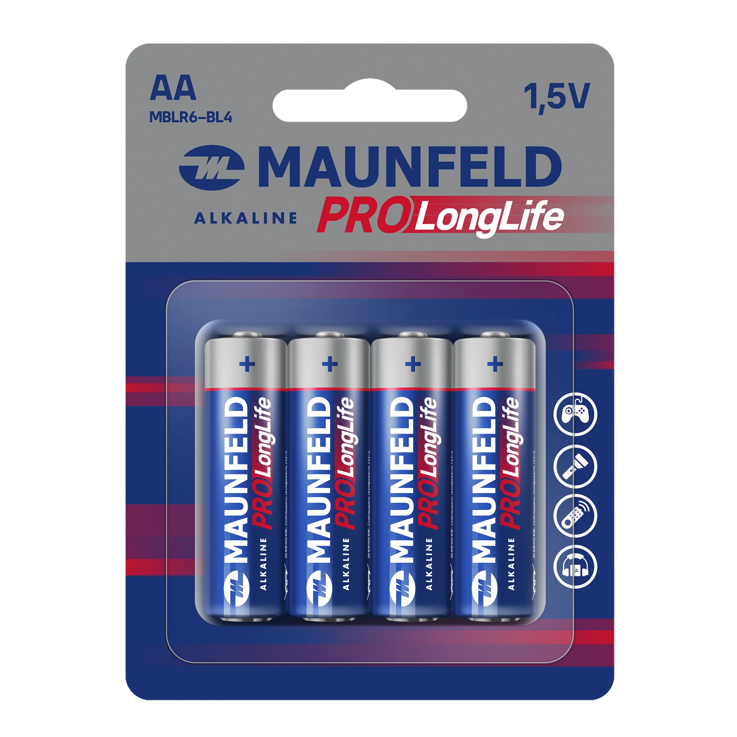 Батарейки MAUNFELD PRO Long Life Alkaline AA (LR6) MBLR6-BL4, блистер 4 шт. Батарейки MAUNFELD PRO Long Life Alkaline AA (LR6) MBLR6-BL4, блистер 4 шт.