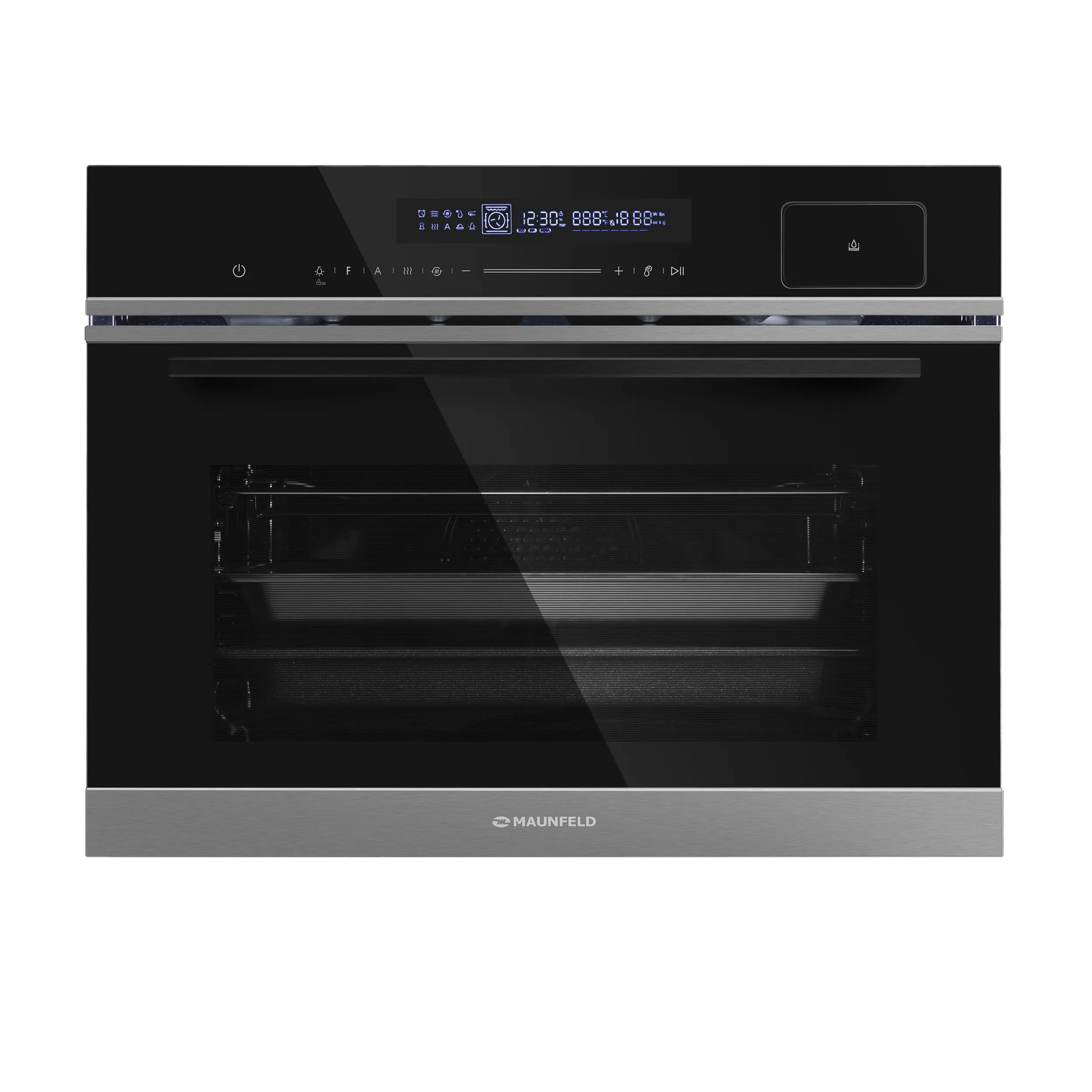 Шкаф духовой электрический с паром MAUNFELD MCMO5016STG Черный