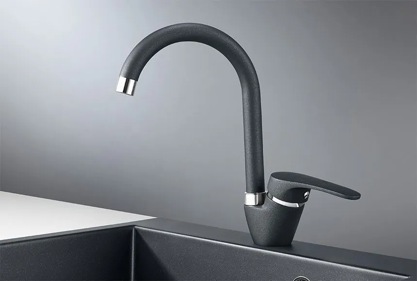 1024, ШВАРЦ (чёрный металлик), СМЕСИТЕЛЬ КУХОННЫЙ 1024, ШВАРЦ (чёрный металлик), СМЕСИТЕЛЬ КУХОННЫЙ