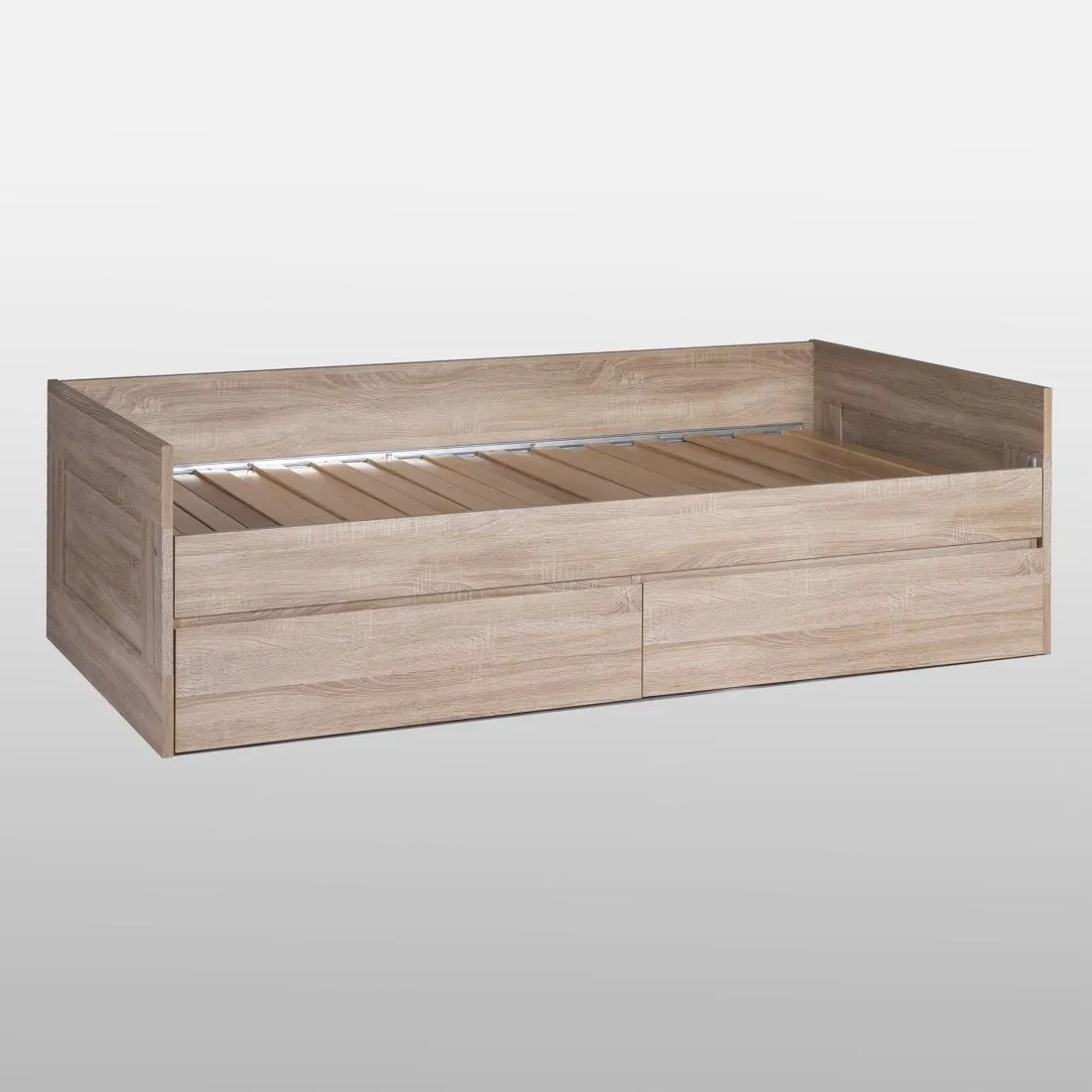 2.02.08.450.3 СИРИУС кровать раздвижная с ящиками 90х200 сонома RU 2.02.08.450.3 СИРИУС кровать раздвижная с ящиками 90х200 сонома RU