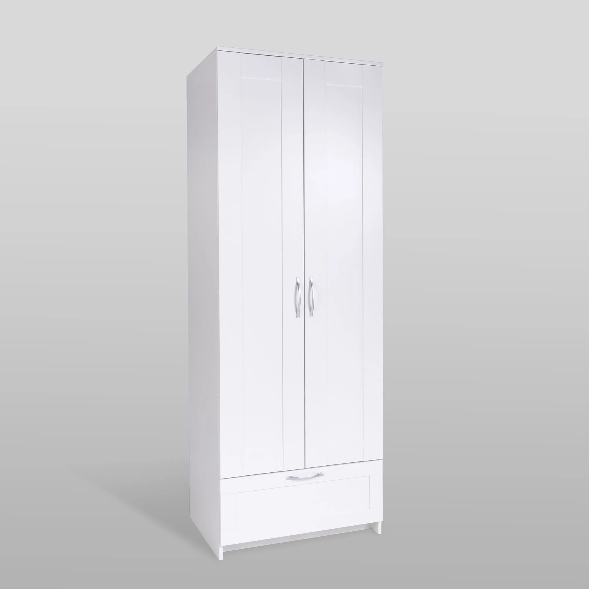 2.02.01.470.1 СИРИУС шкаф 2 двери и 1 ящик 78х59х220 белый RU 2.02.01.470.1 СИРИУС шкаф 2 двери и 1 ящик 78х59х220 белый RU