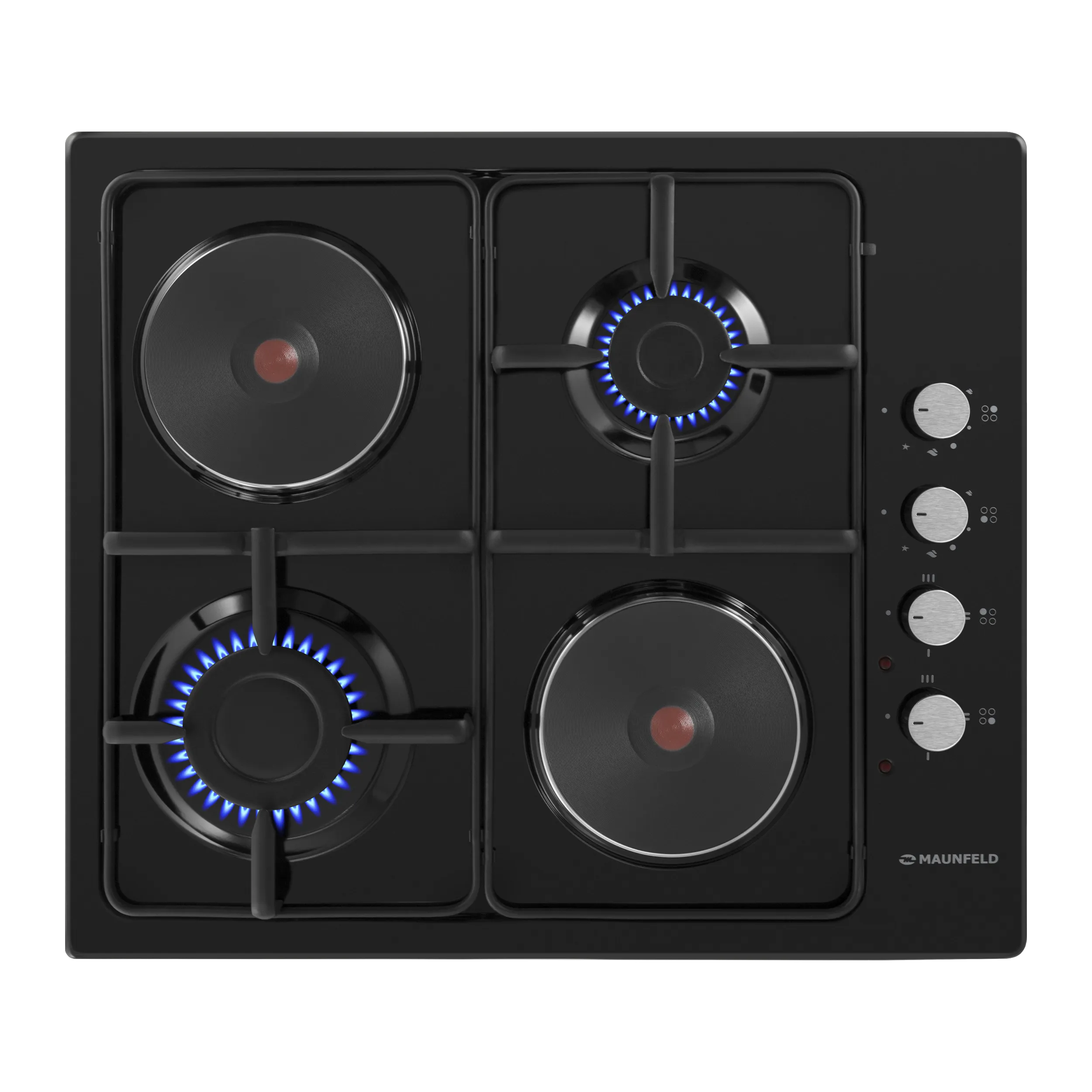 Комбинированная варочная панель MAUNFELD EEHE.64.5EB\KG Черный Комбинированная варочная панель MAUNFELD EEHE.64.5EB\KG Черный