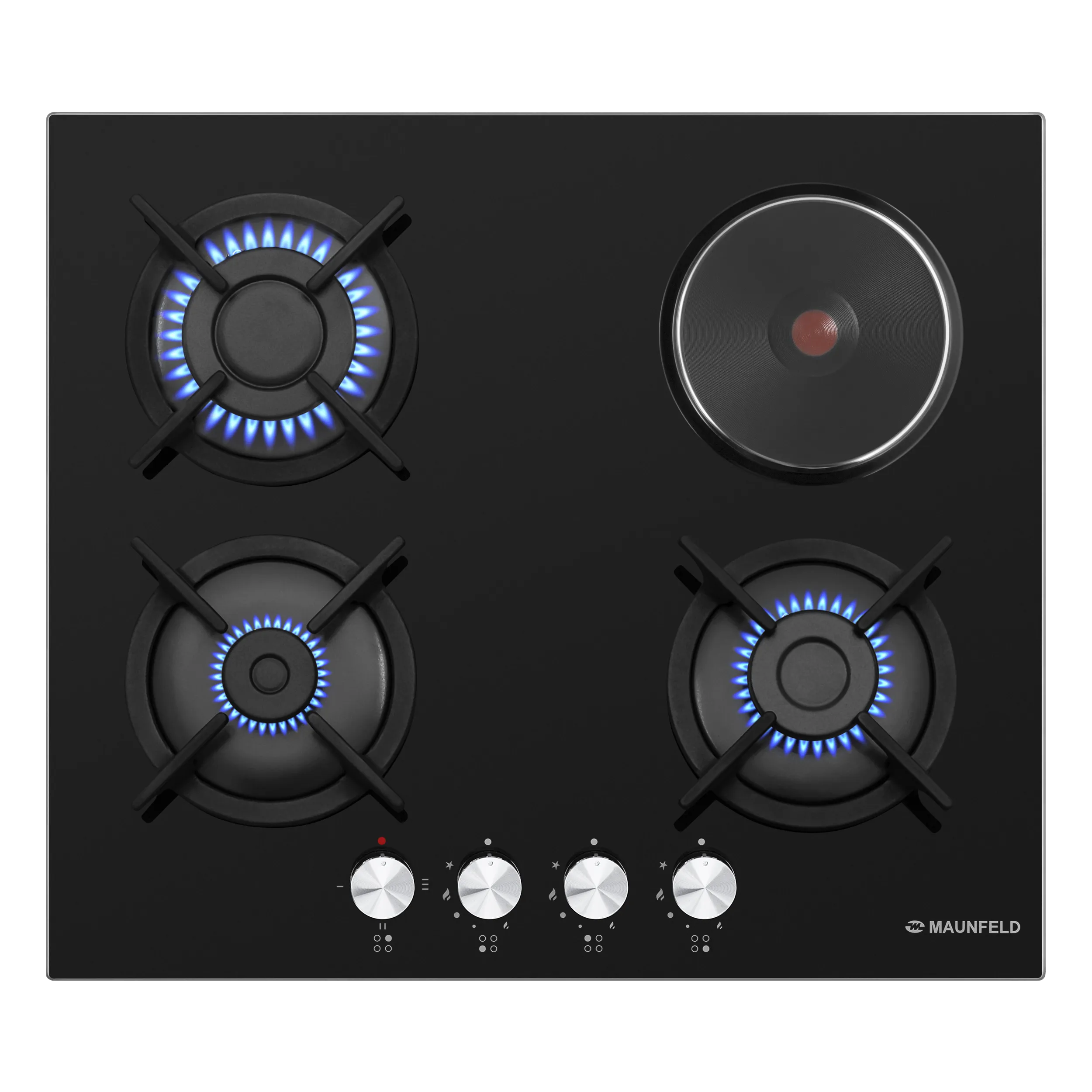 Комбинированная варочная панель MAUNFELD EEHG.64.13CB/KG Черный Комбинированная варочная панель MAUNFELD EEHG.64.13CB/KG Черный