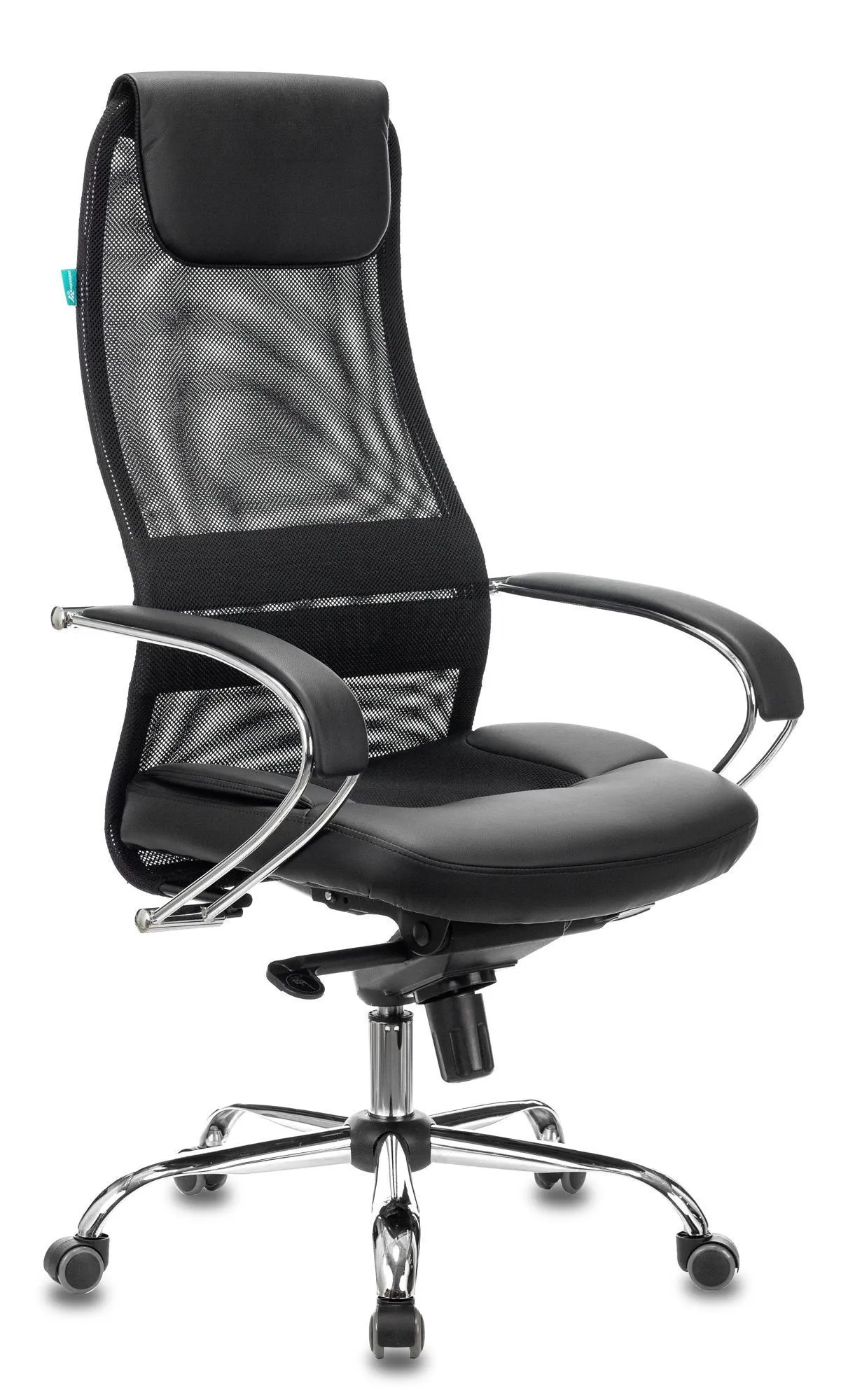 Кресло руководителя Бюрократ CH-609SL черный TW-01 TW-11 экокожа/сетка с подголов. крестов. металл хром Кресло руководителя Бюрократ CH-609SL черный TW-01 TW-11 экокожа/сетка с подголов. крестов. металл хром