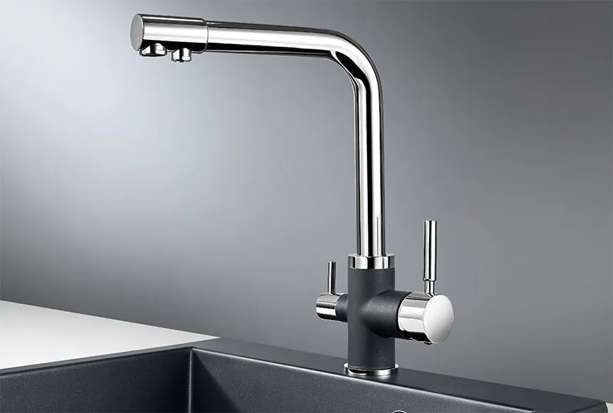 3015, XРОМ/ШВАРЦ (чёрный металлик), СМЕСИТЕЛЬ КУХОННЫЙ 3015, XРОМ/ШВАРЦ (чёрный металлик), СМЕСИТЕЛЬ КУХОННЫЙ