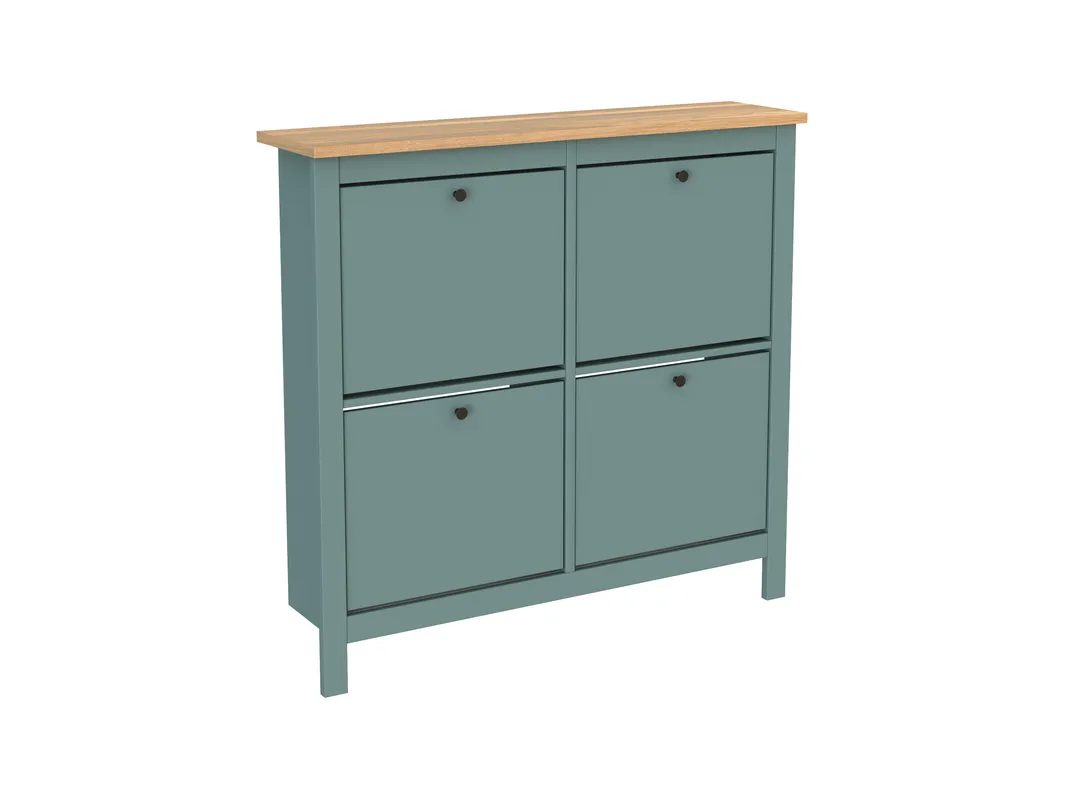 2.08.10.180.16 САГА тумба для обуви 113х108 темно-бирюзовая/ясень 2.08.10.180.16 САГА тумба для обуви 113х108 темно-бирюзовая/ясень