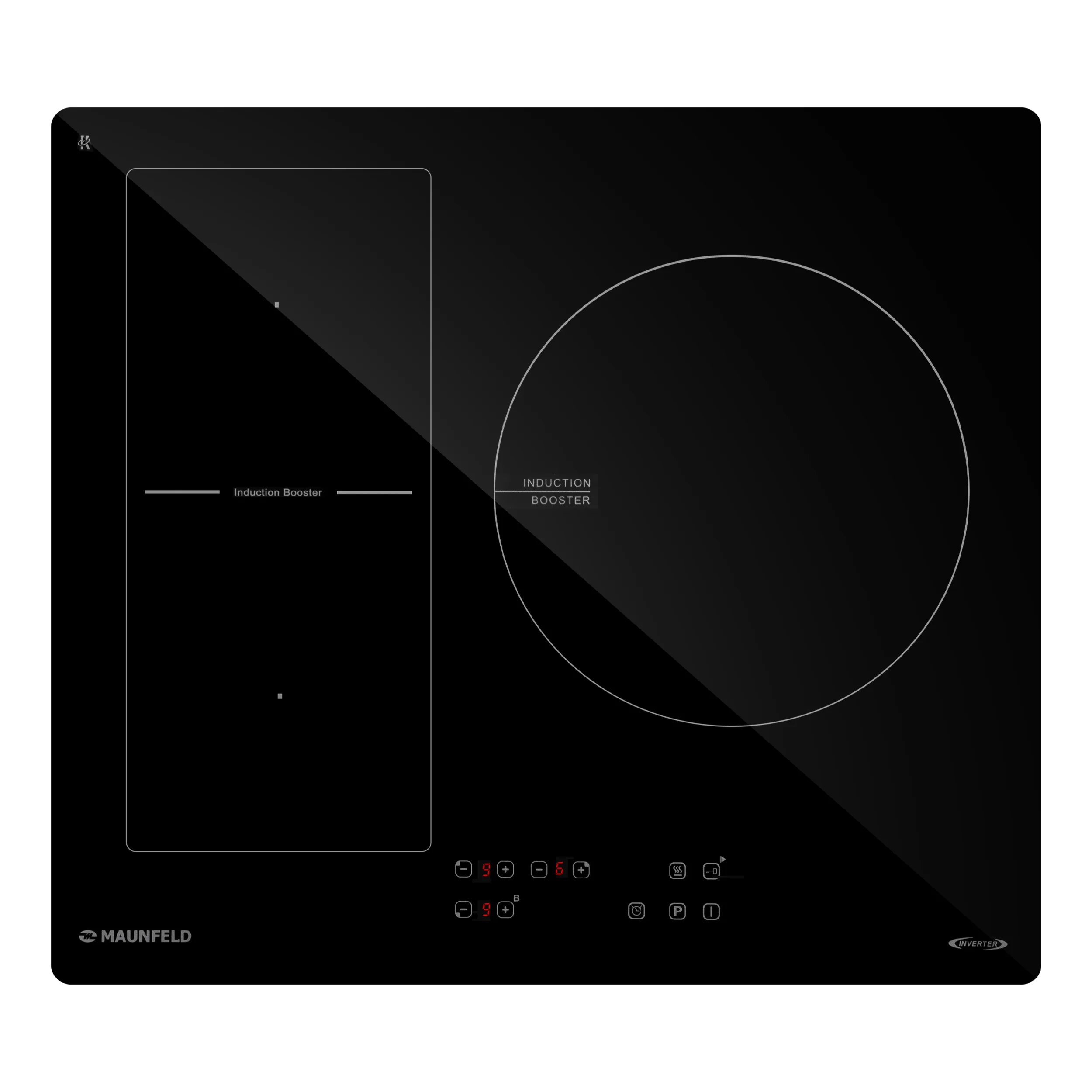 Индукционная варочная панель с объединением зон Bridge Induction MAUNFELD CVI593BBK Inverter Черный