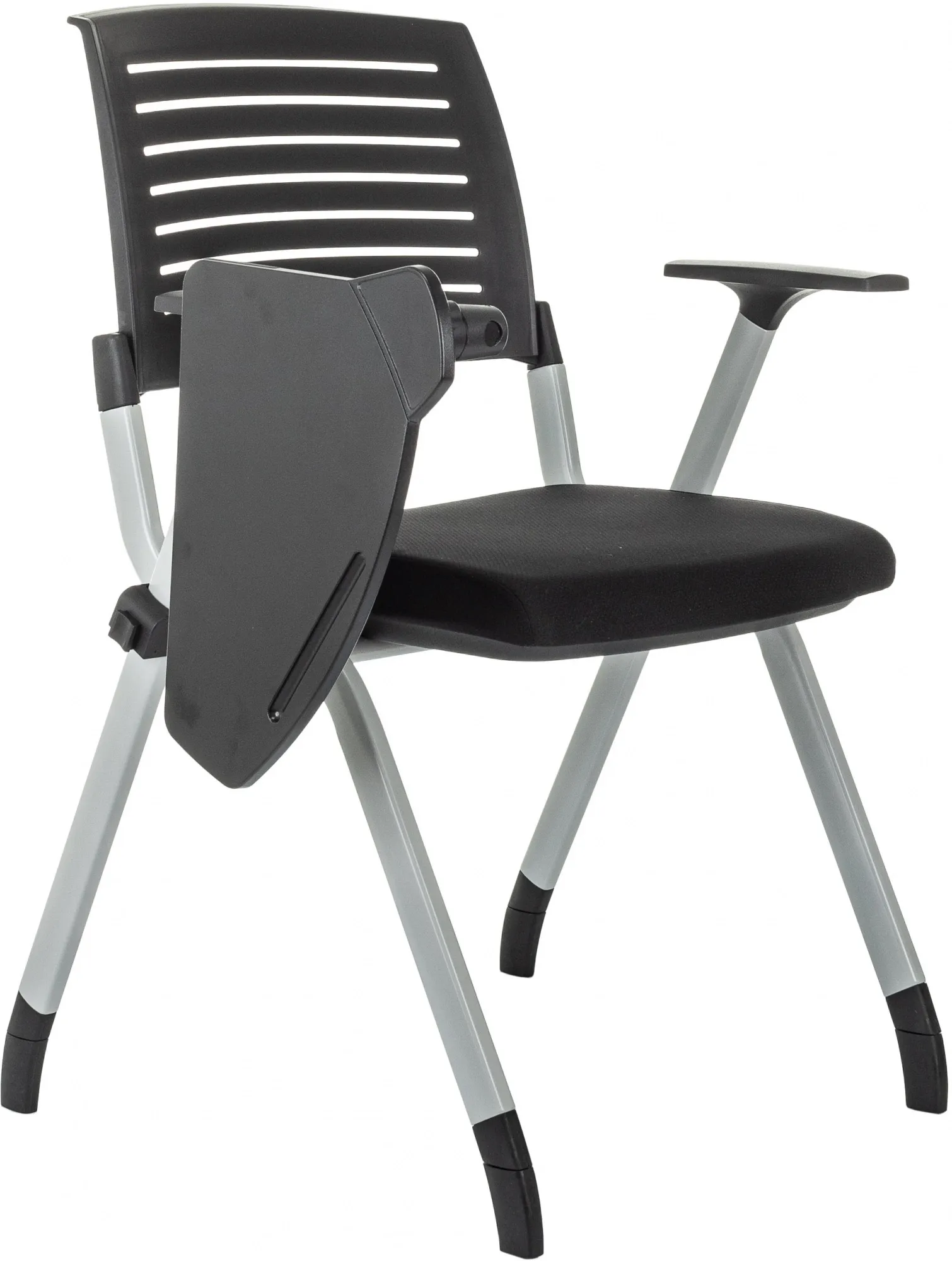 Стул Бюрократ X-Click-PP черный со столиком на ножках металл серый