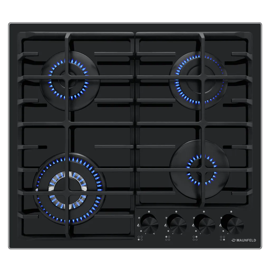 Газовая варочная панель MAUNFELD EGHG.64.63C Черный/черная фурнитура