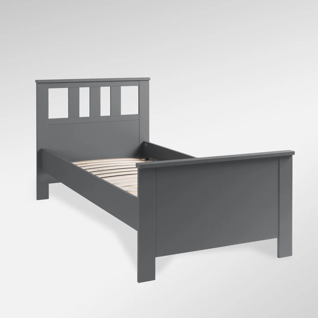 2.08.04.050.4 САГА кровать одинарная 90х200 серая 2.08.04.050.4 САГА кровать одинарная 90х200 серая