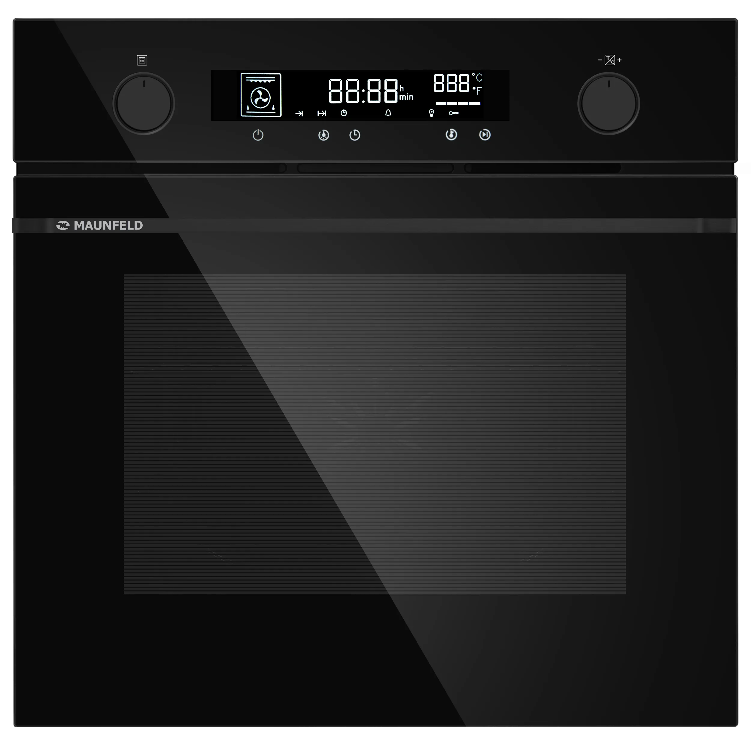 Шкаф духовой электрический MAUNFELD AEOH6066 Черный/черная фурнитура
