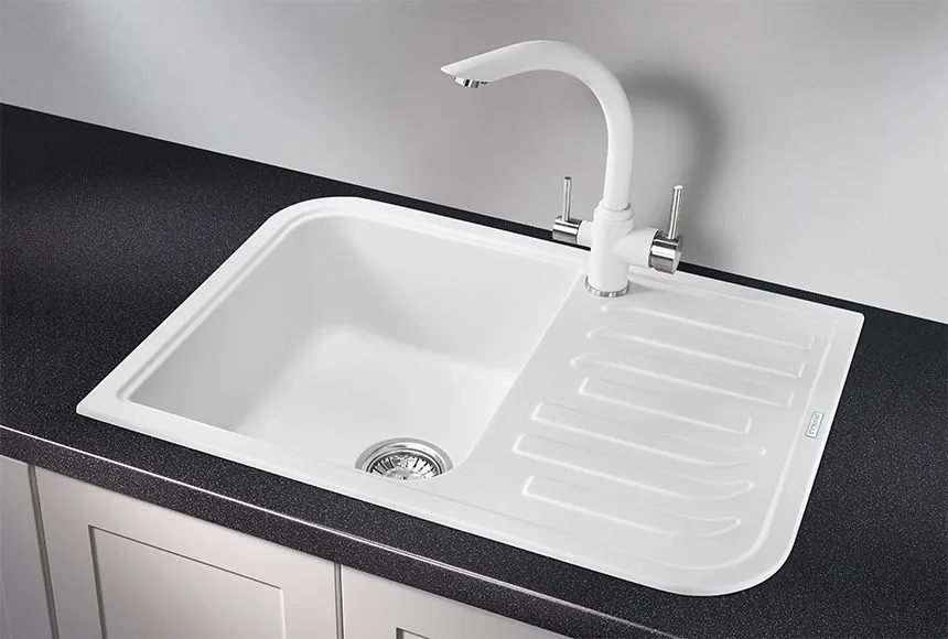 7001, АРКТИК (БЕЛЫЙ), кухонная мойка, кварц