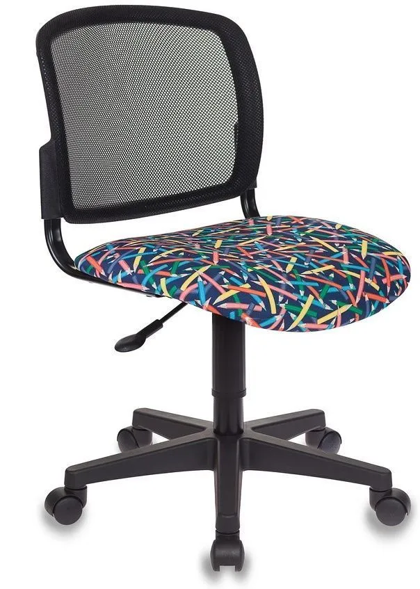 Кресло детское Бюрократ CH-296NX черный карандаши крестов. пластик Кресло детское Бюрократ CH-296NX черный карандаши крестов. пластик