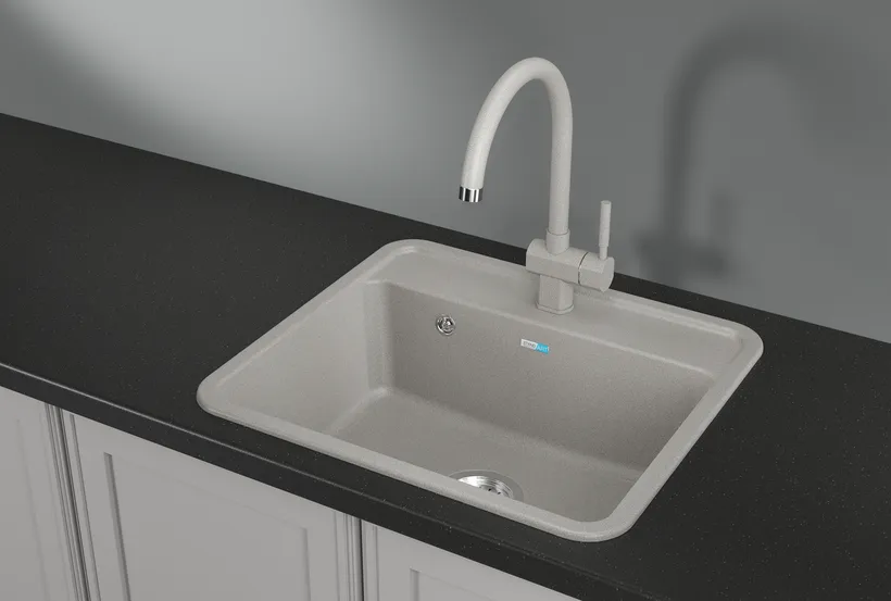 5601, БАЗАЛЬТ, кухонная мойка, СтандАРТ кварц