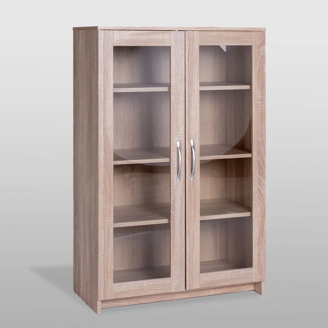 2.02.03.390.3 СИРИУС тумба 2 двери со стеклом 78х123 сонома RU