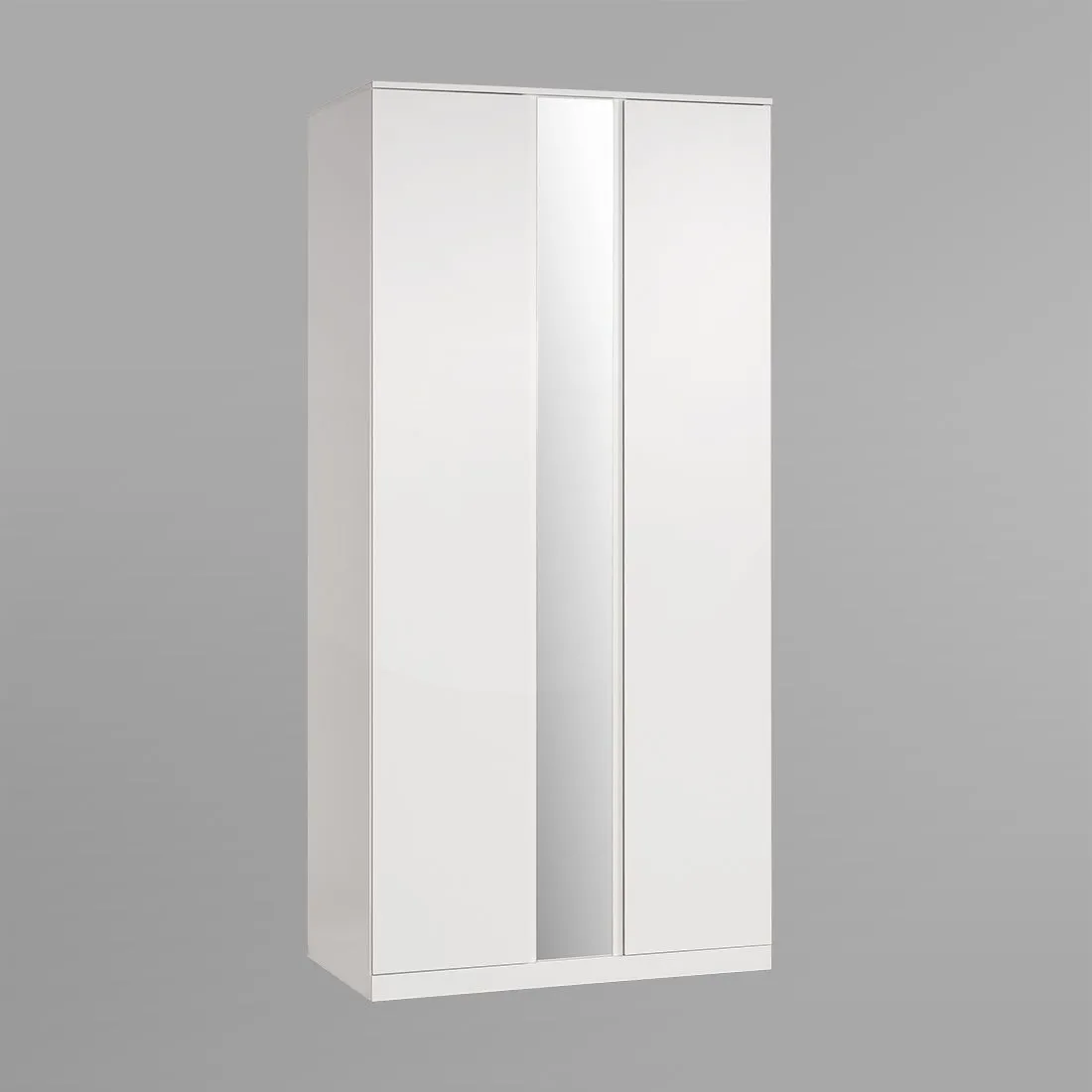 S01194 Варма Стор 105 шкаф распашной с зеркалом 222х105х57, белый