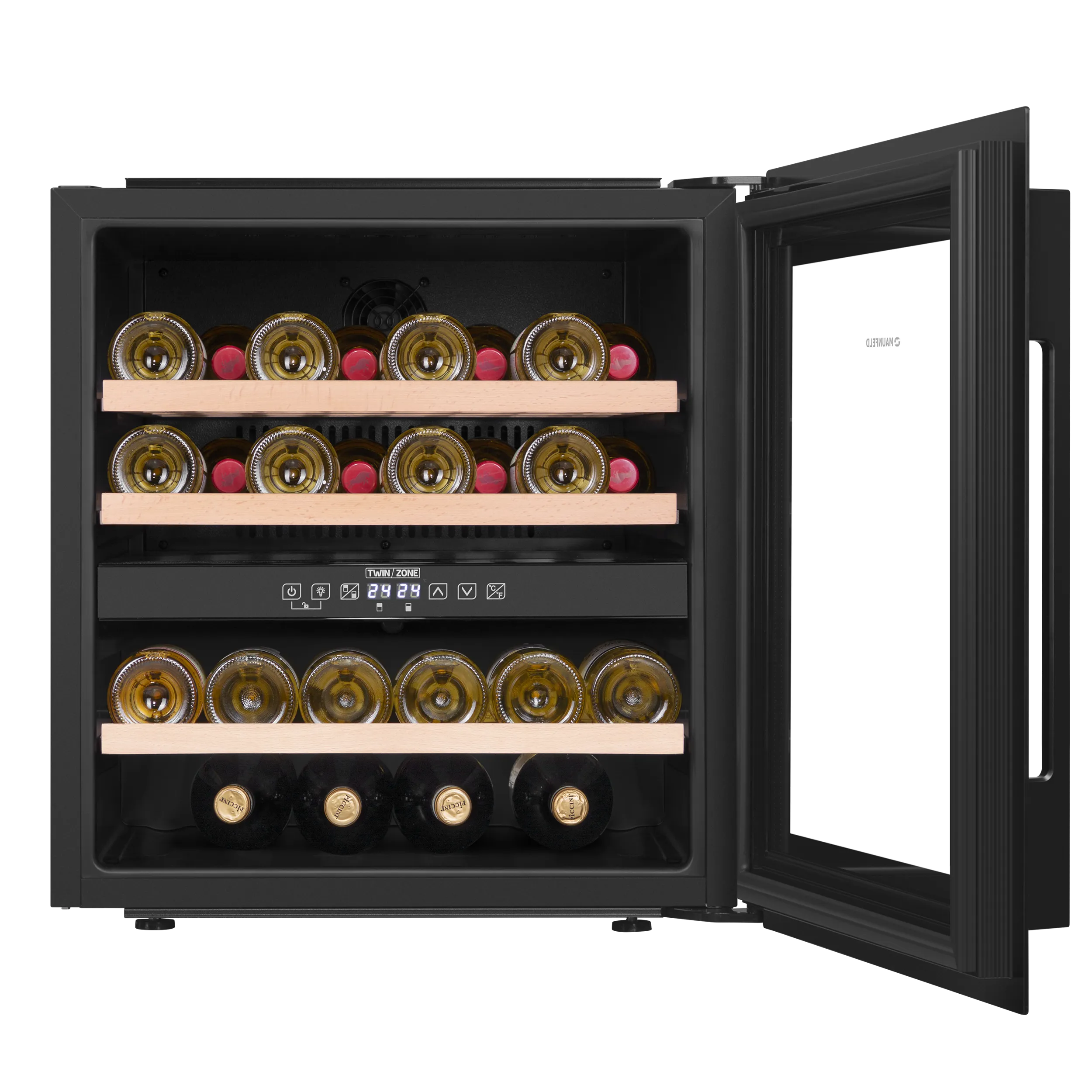 Винный шкаф встраиваемый MAUNFELD MBWC-92D36 Черный