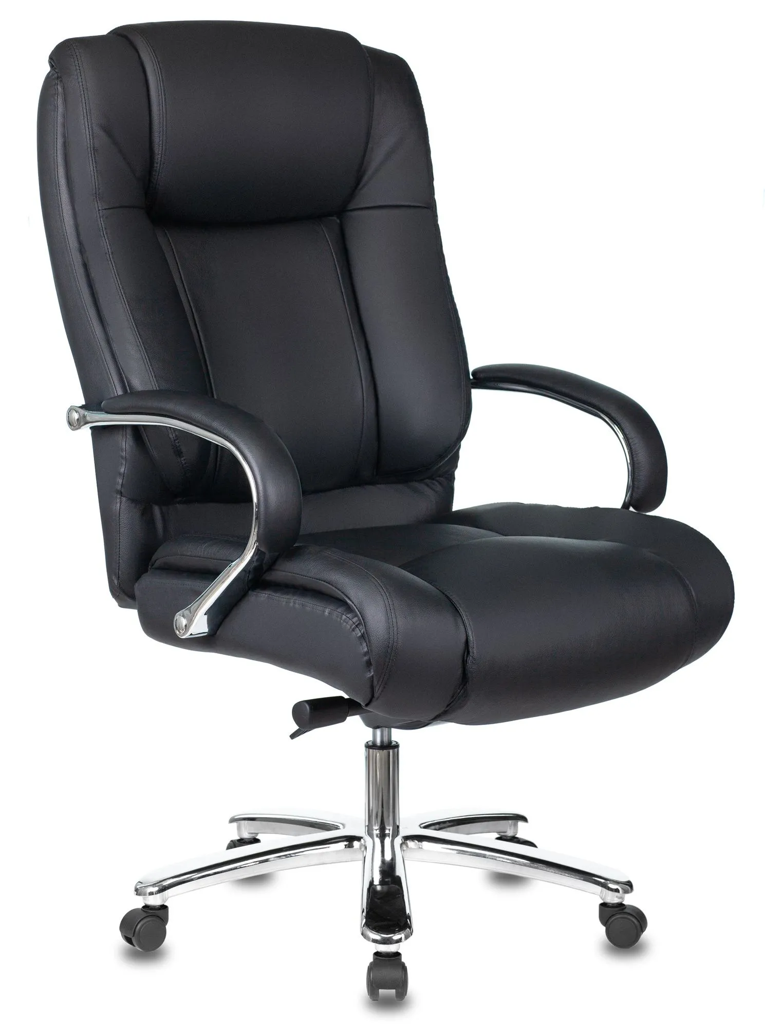 Кресло руководителя Бюрократ T-9925SL черный кожа крестов. металл хром Кресло руководителя Бюрократ T-9925SL черный кожа крестов. металл хром