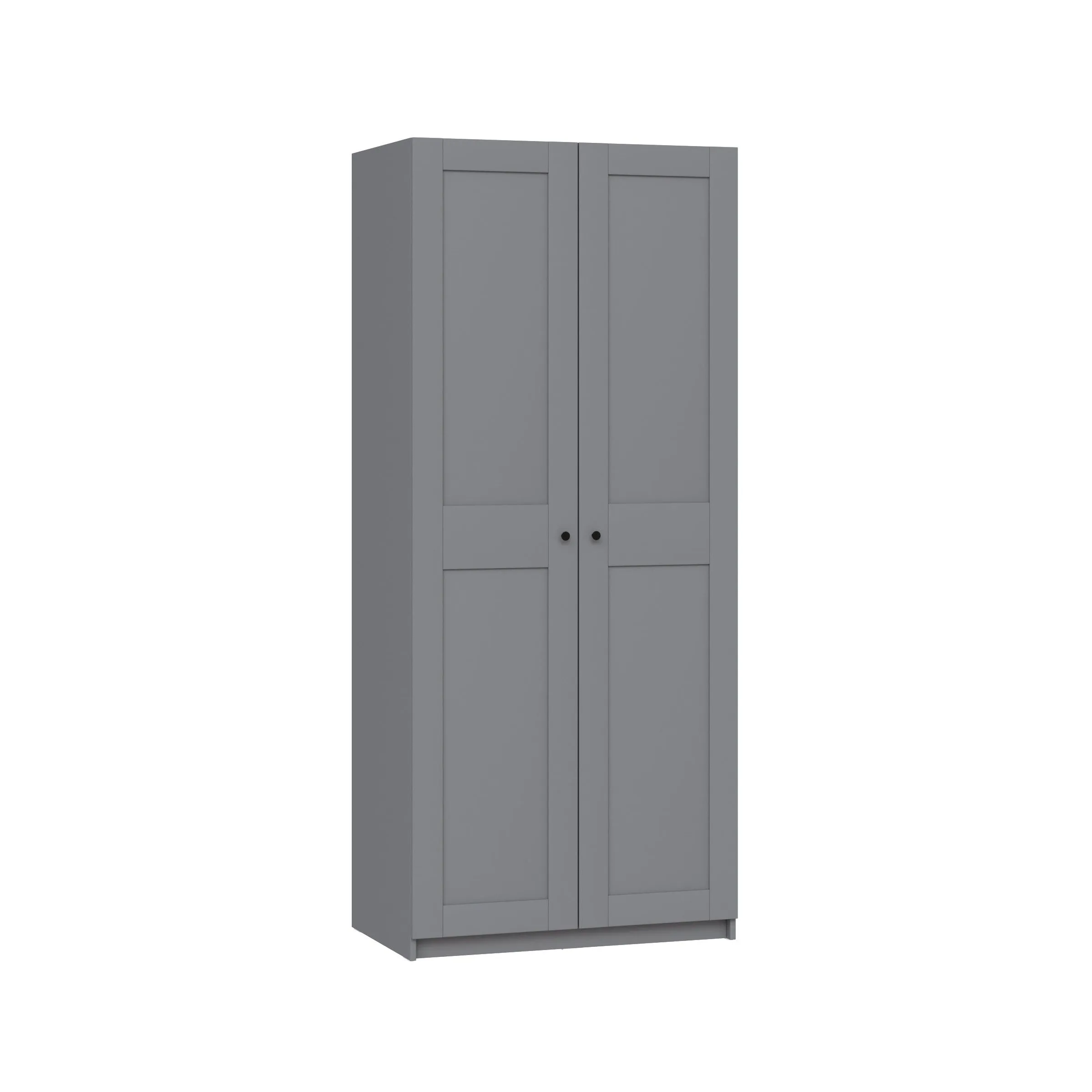 2.06.01.050.4 МАКС шкаф 2 двери 100х61х233 серый RU 2.06.01.050.4 МАКС шкаф 2 двери 100х61х233 серый RU