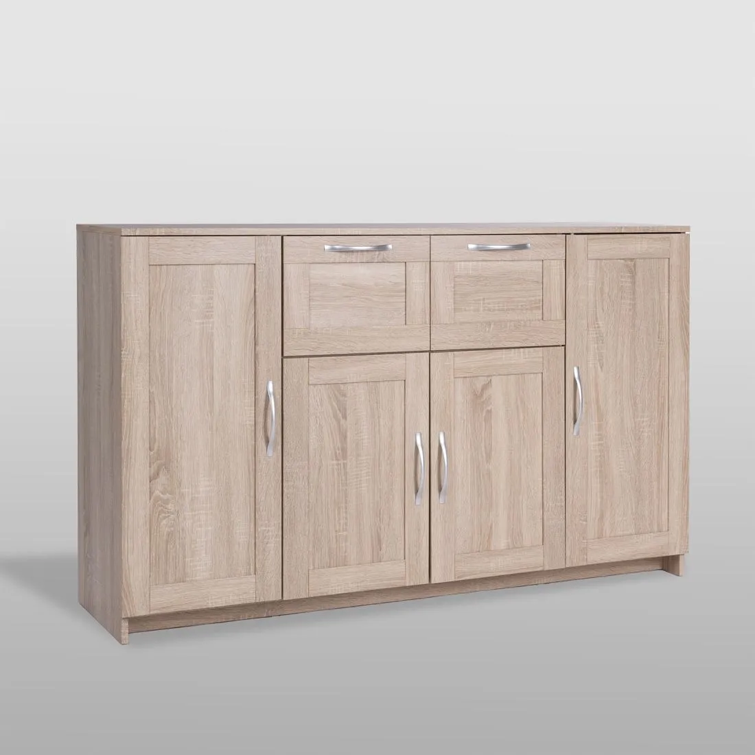 2.02.03.300.3 СИРИУС тумба 4 двери и 2 ящика 156х95 сонома RU 2.02.03.300.3 СИРИУС тумба 4 двери и 2 ящика 156х95 сонома RU