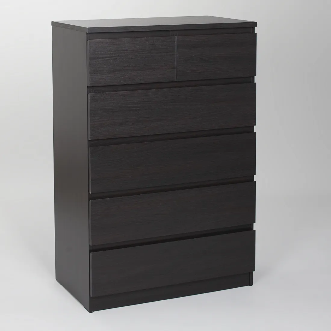 Комод МАЛЬТА высокий с шестью выдвижными ящиками, цвет Дуб Венге