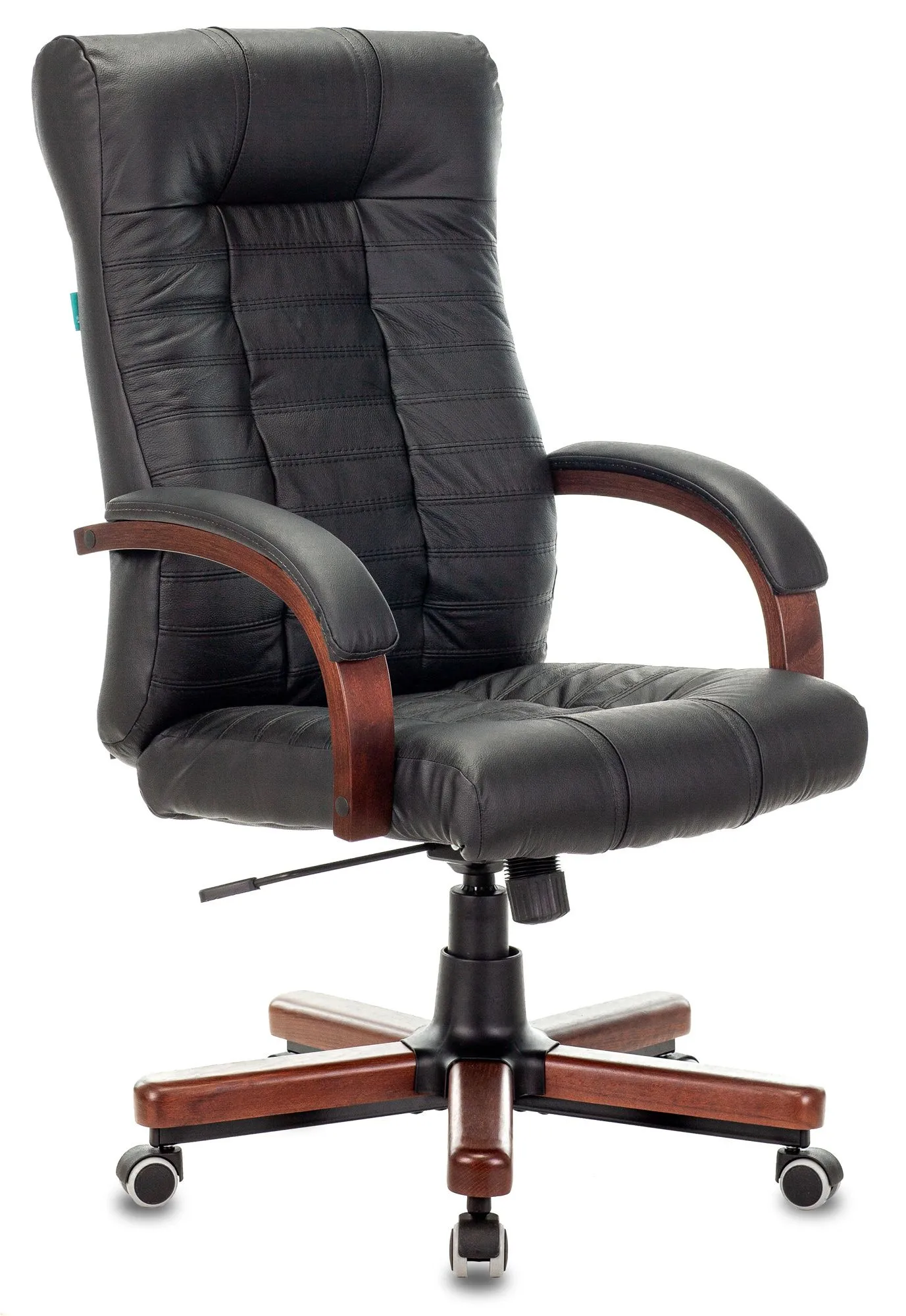 Кресло руководителя Бюрократ KB-10WALNUT черный кожа крестов. металл/дерево Кресло руководителя Бюрократ KB-10WALNUT черный кожа крестов. металл/дерево