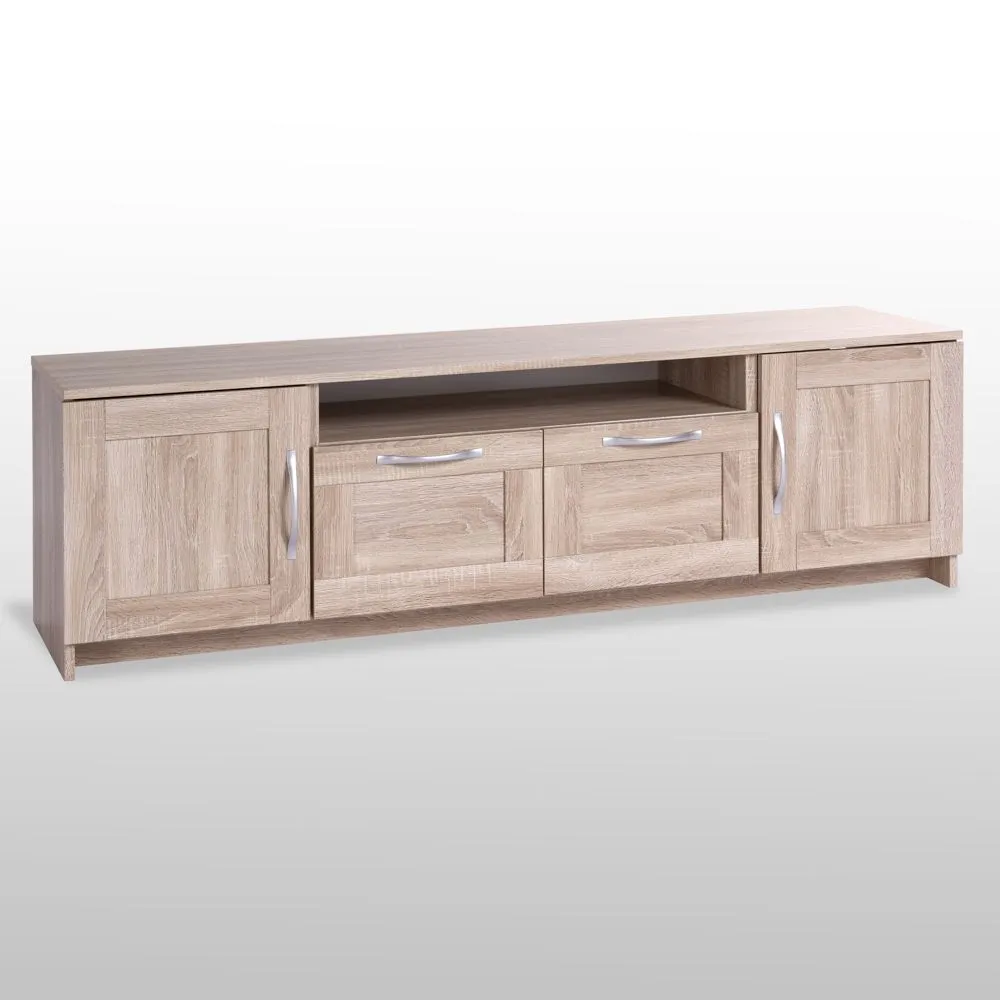 Тумба СИРИУС под телевизор напольня широкая с двумя ящиками, цвет Дуб Сонома Тумба СИРИУС под телевизор напольня широкая с двумя ящиками, цвет Дуб Сонома