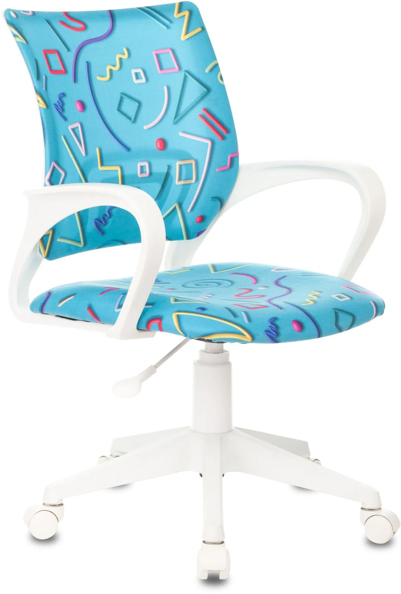 Кресло детское Бюрократ BUROKIDS 1 W голубой Sticks 06 крестов. пластик пластик белый Кресло детское Бюрократ BUROKIDS 1 W голубой Sticks 06 крестов. пластик пластик белый