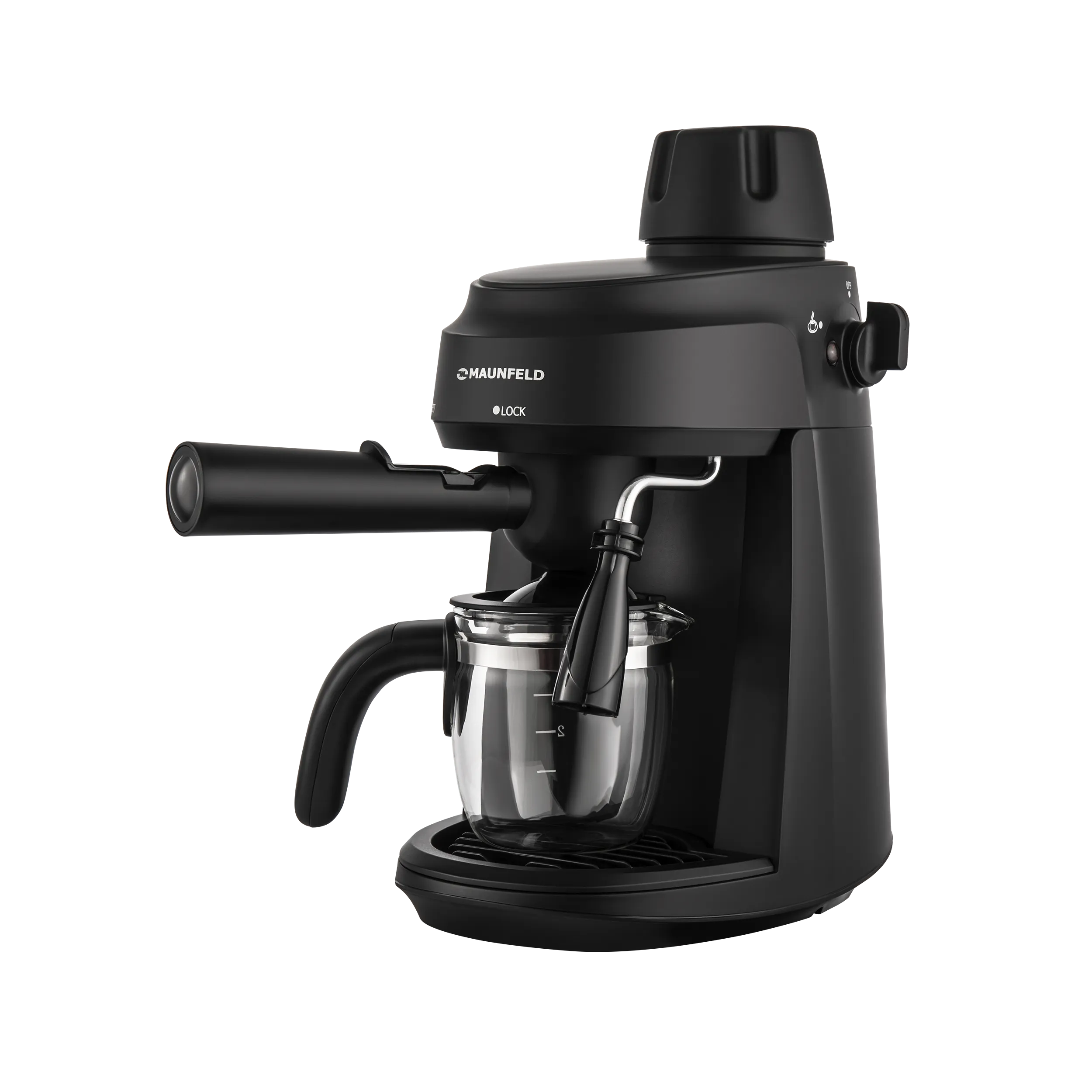 Кофемашина рожкового типа MAUNFELD MF-733BK Черный