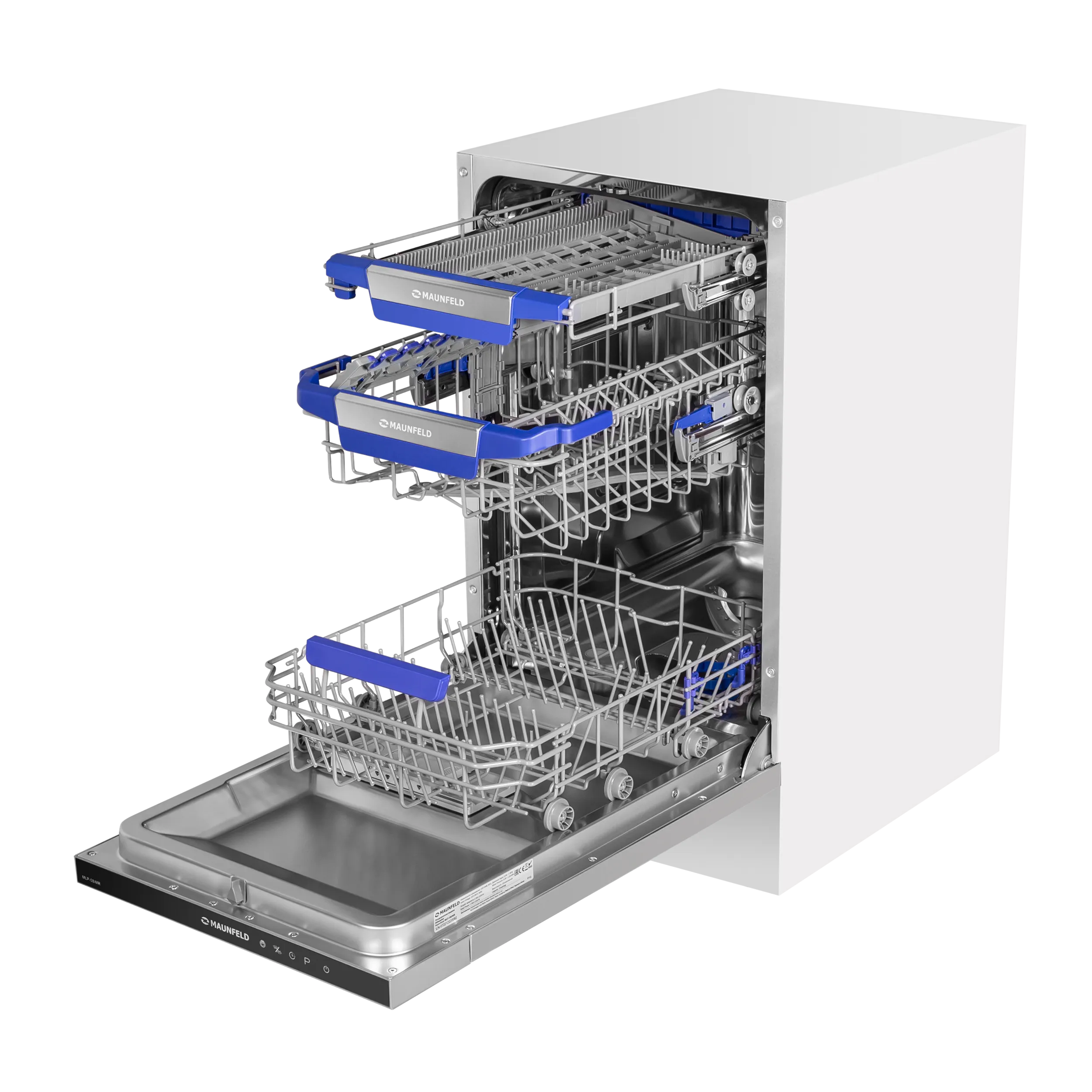 Посудомоечная машина с лучом на полу MAUNFELD MLP-08IMR Нержавеющая сталь