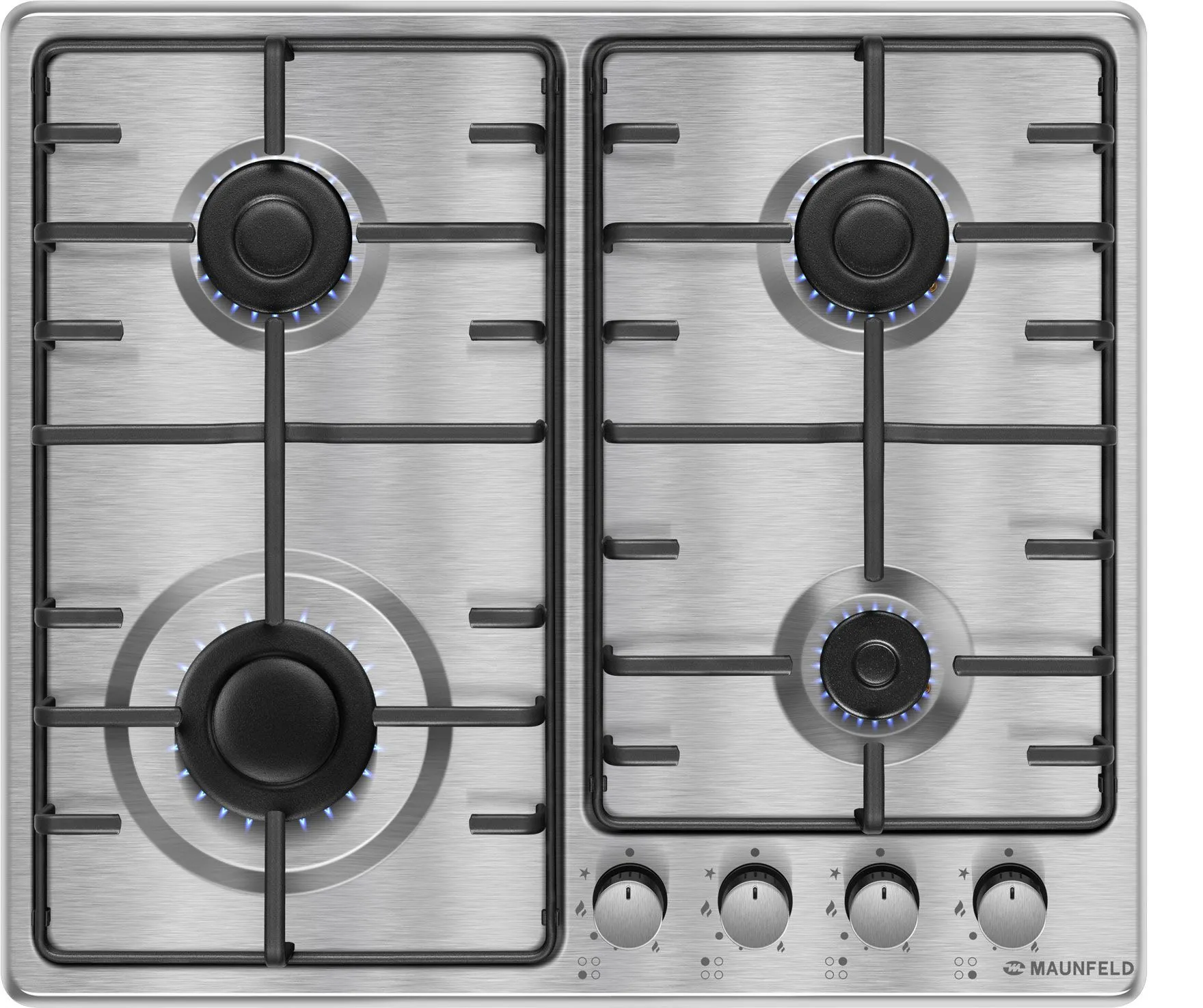 Газовая варочная панель MAUNFELD EGHS.64.3STS-ES/G Нержавеющая сталь